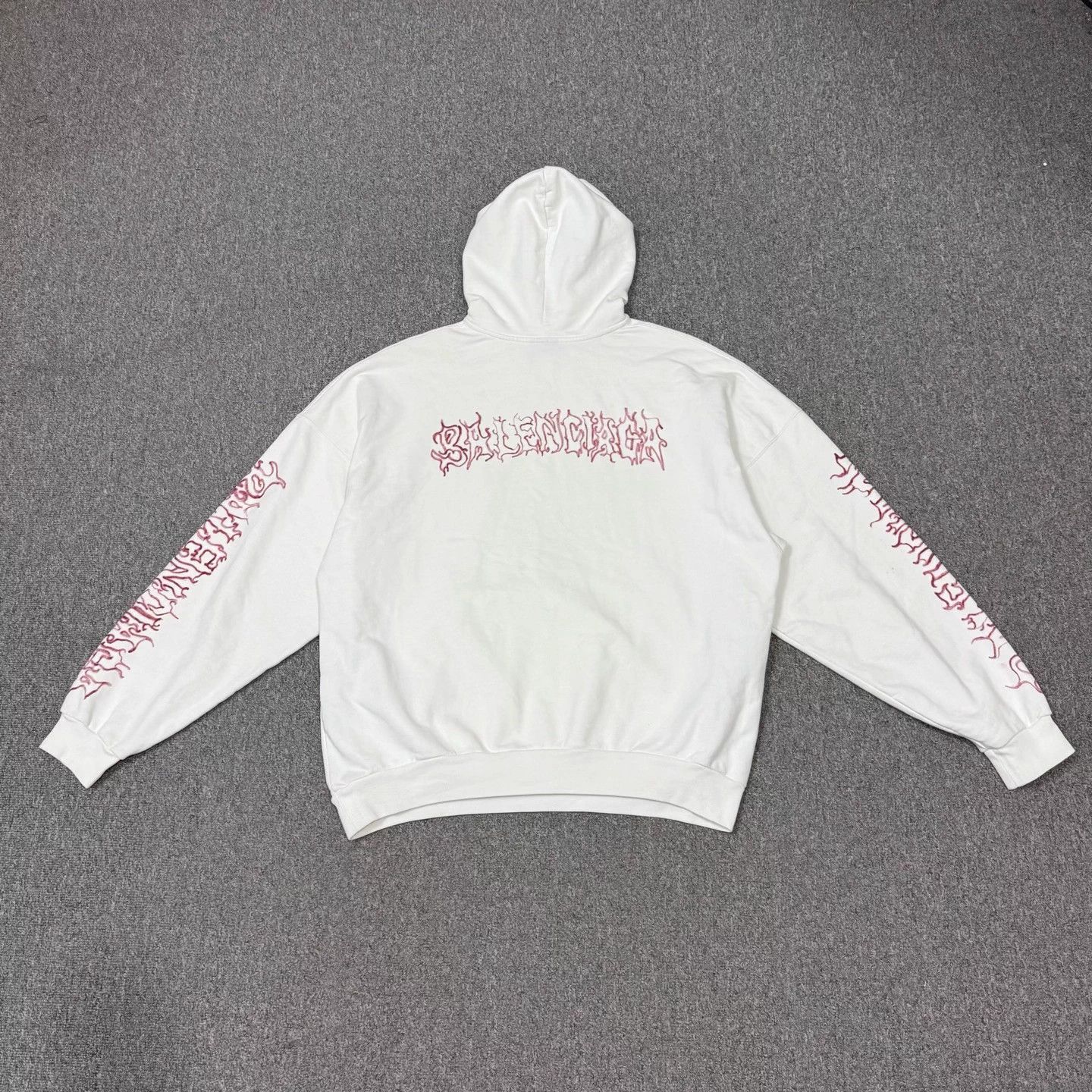 Balenciaga Balenciaga Dragon Year Flame Logo Hoodie Size 2 99 New Size M / US 6-8 / IT 42-44 - 2 Thumbnail