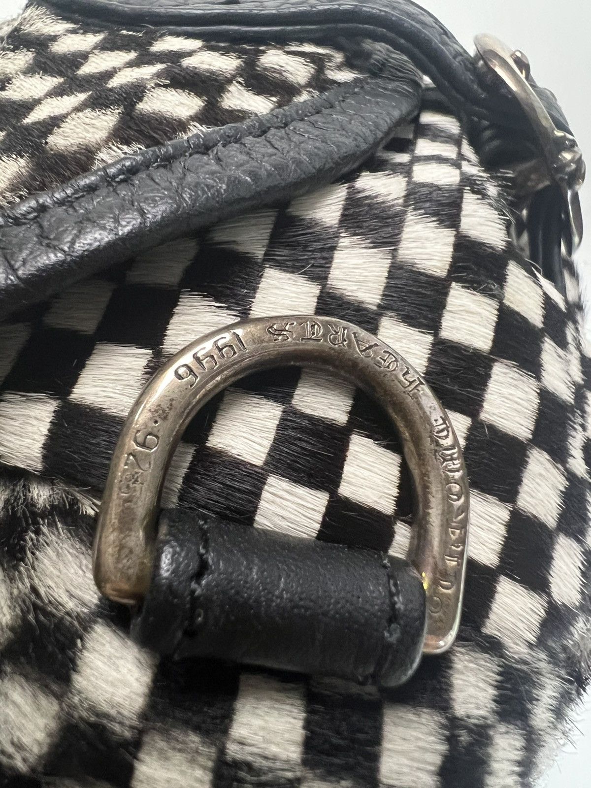 Chrome Hearts CHROME HEARTS CHECKERED PONYHAIR SATCHEL SNAT BAG SZ:OS Size ONE SIZE - 11 Thumbnail