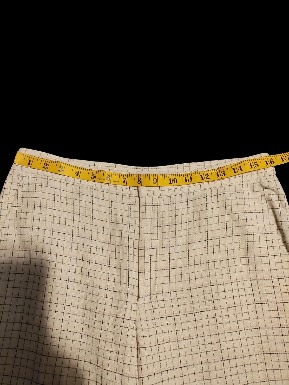 Jones New York Joie Women's Beige Checkered Trousers Size 10 Size 32" / US 10 / IT 46 - 6 Thumbnail