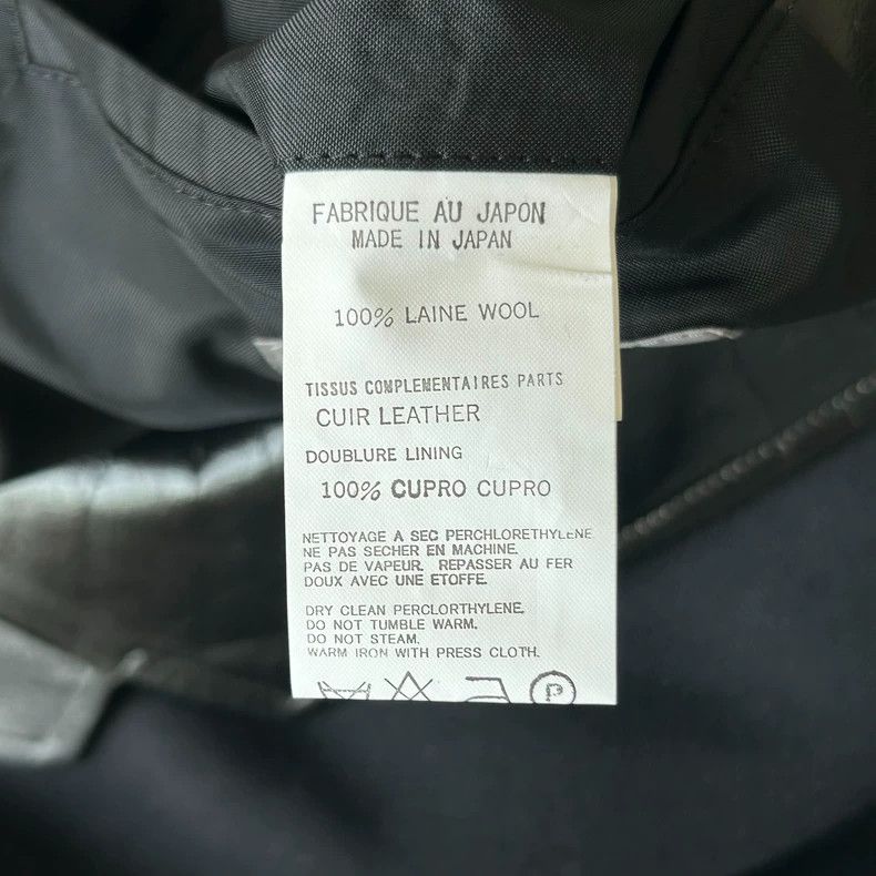 Yohji Yamamoto Yohji Yamamoto size 3 01 aw Mafia Leather Collar Suit 2501- Size 38R - 6 Thumbnail