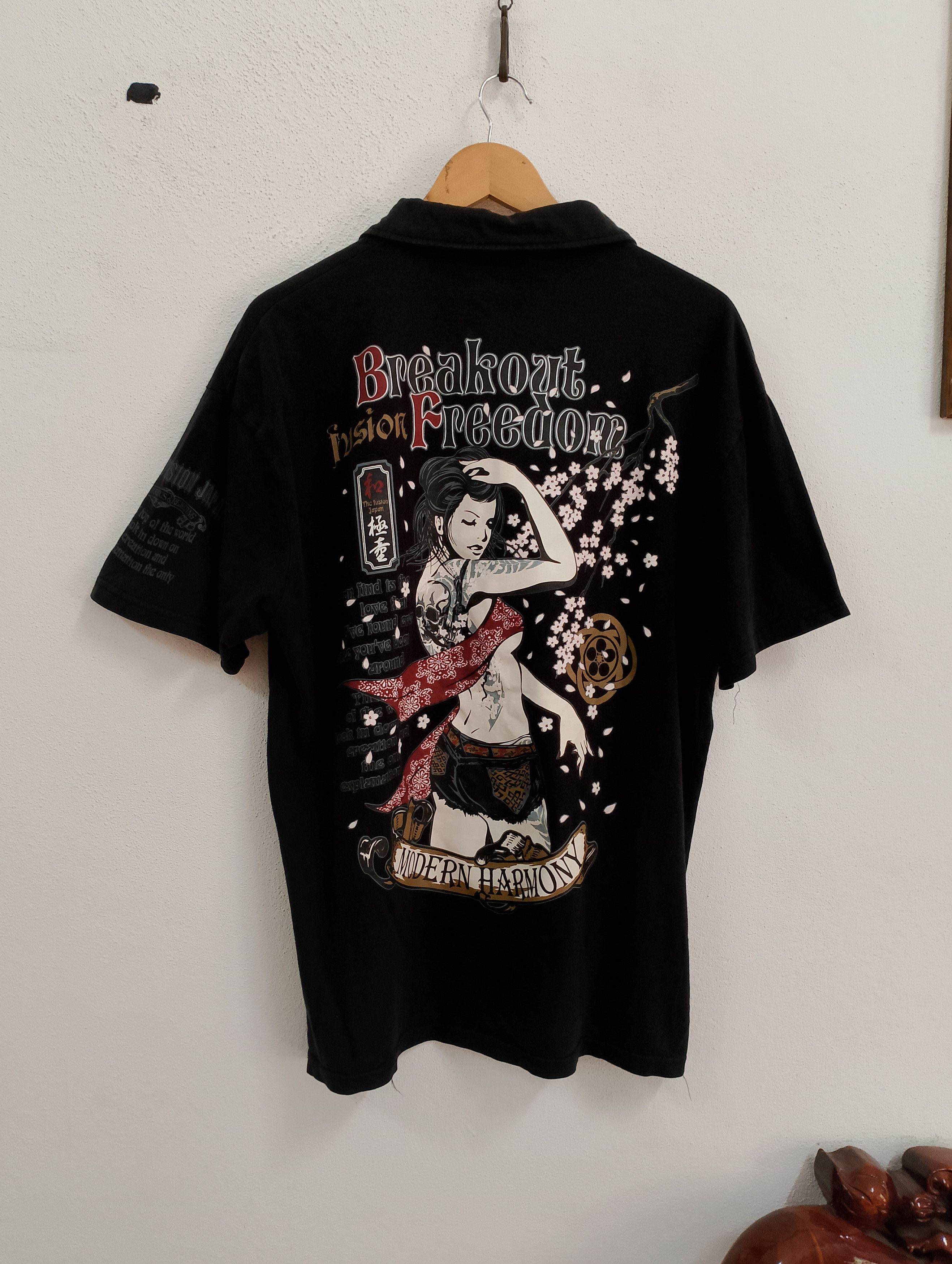 Japanese Brand Vintage Japanese Tattoo Art Polo Shirt Size US L / EU 52-54 / 3 - 2 Thumbnail
