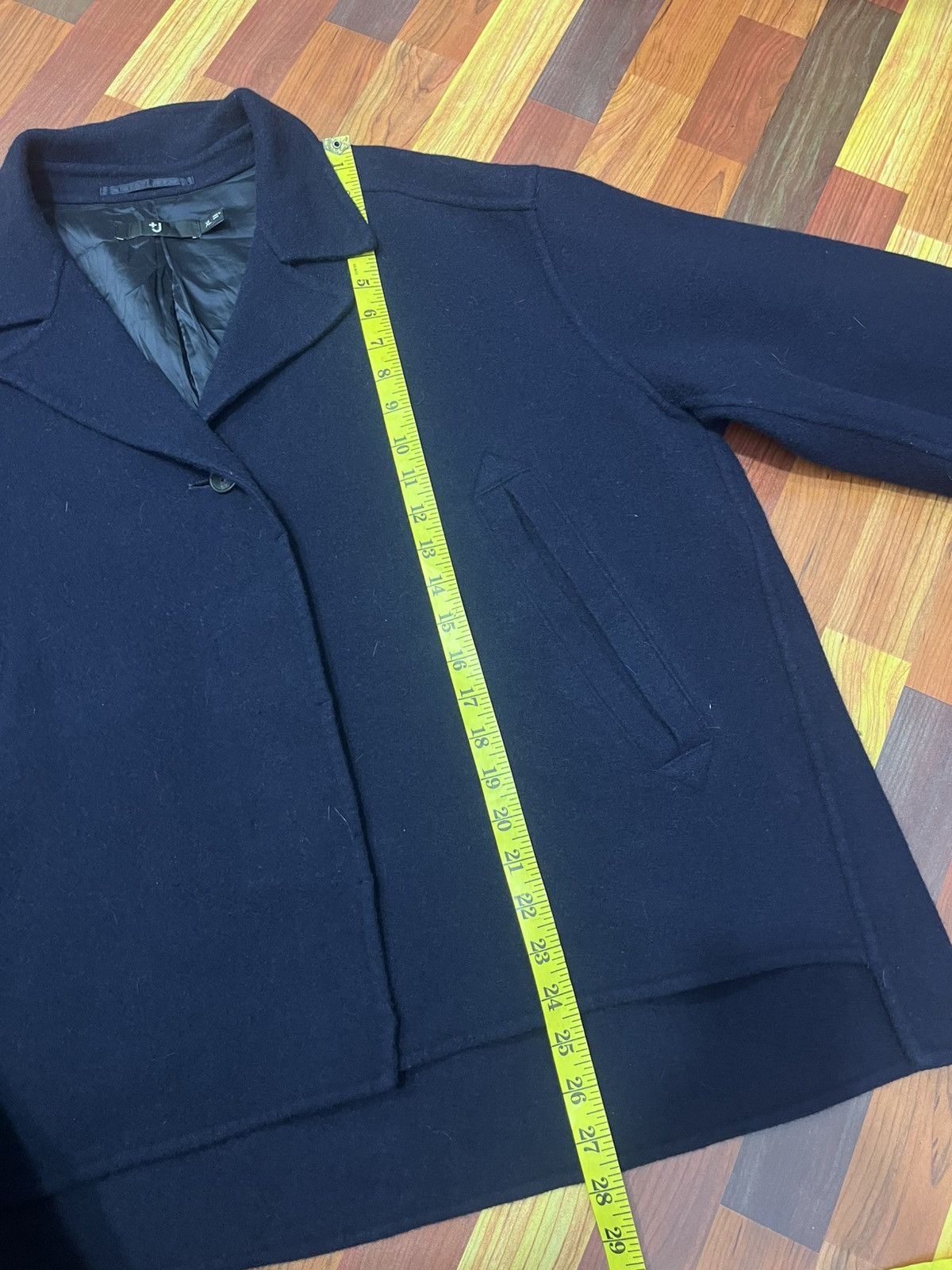 Jil Sander × Uniqlo Uniqlo +J Jil Sander Navy Wool Boxy Jacket Size US L / EU 52-54 / 3 - 10 Thumbnail