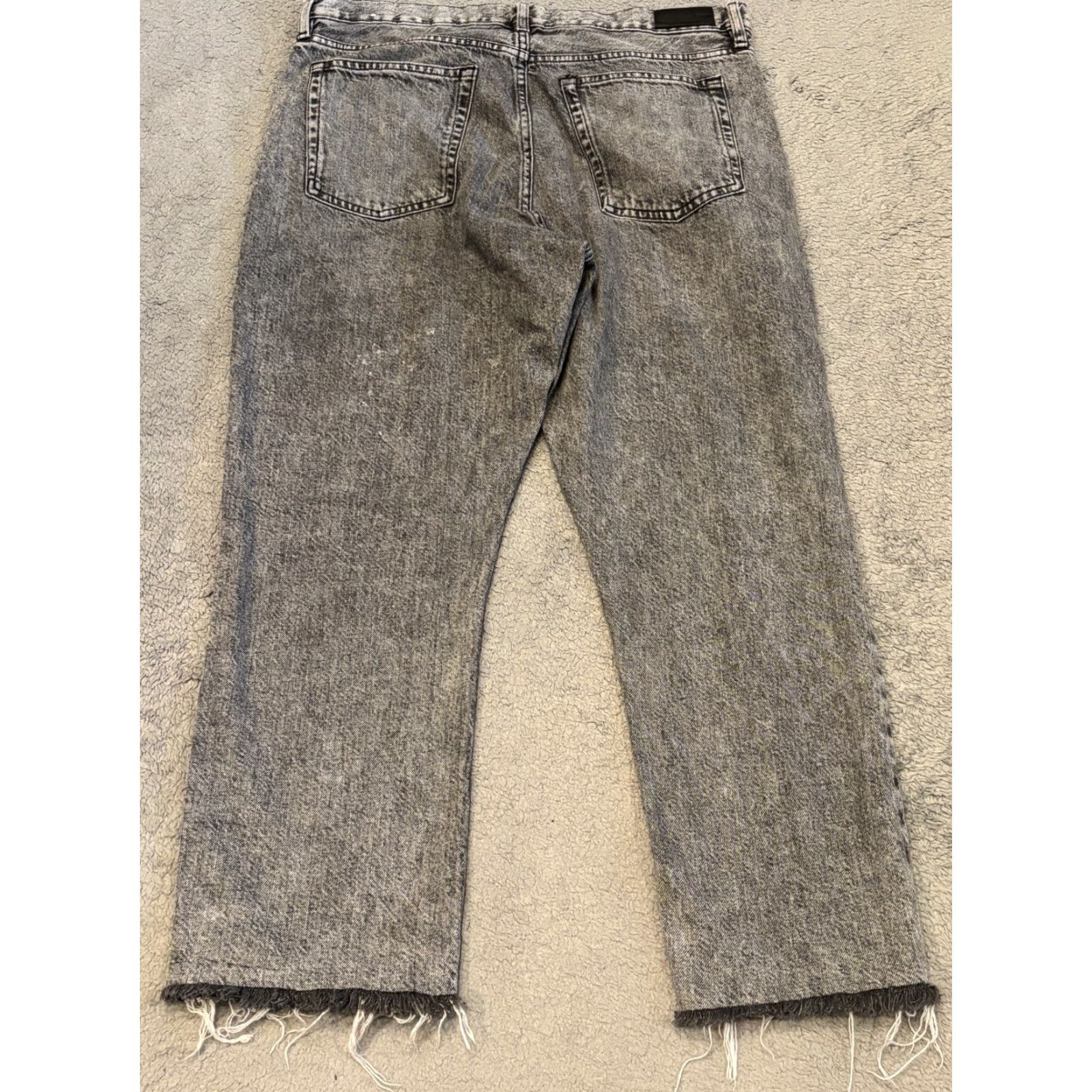 Mango Mango Havana Jeans Womens 12 Black Washed High Waist Ankle Straight Denim Jeans Size 34" / US 12 / IT 48 - 7 Thumbnail