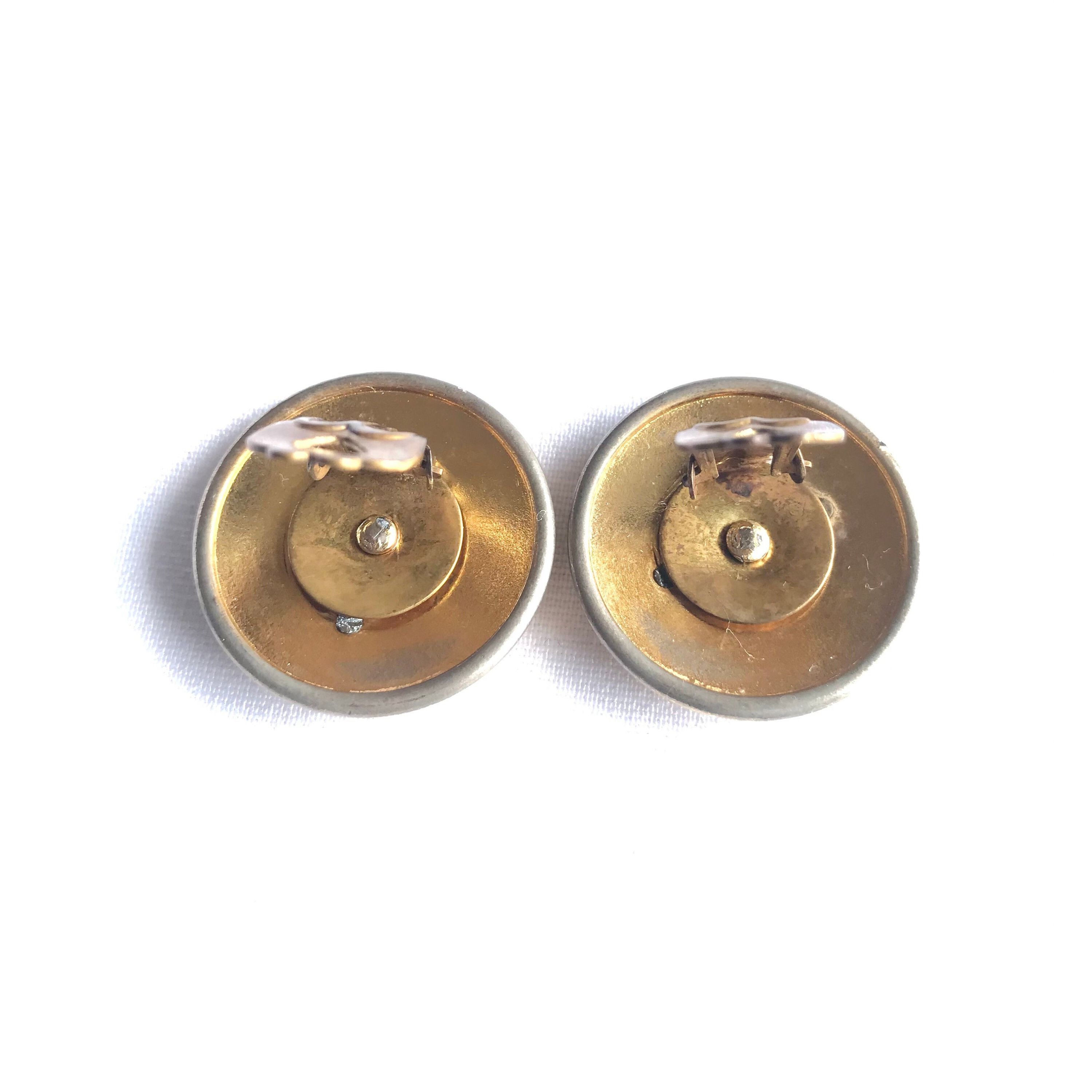 Hermes Vintage HERMES gold tone round earrings with trumpet Size ONE SIZE - 9 Thumbnail