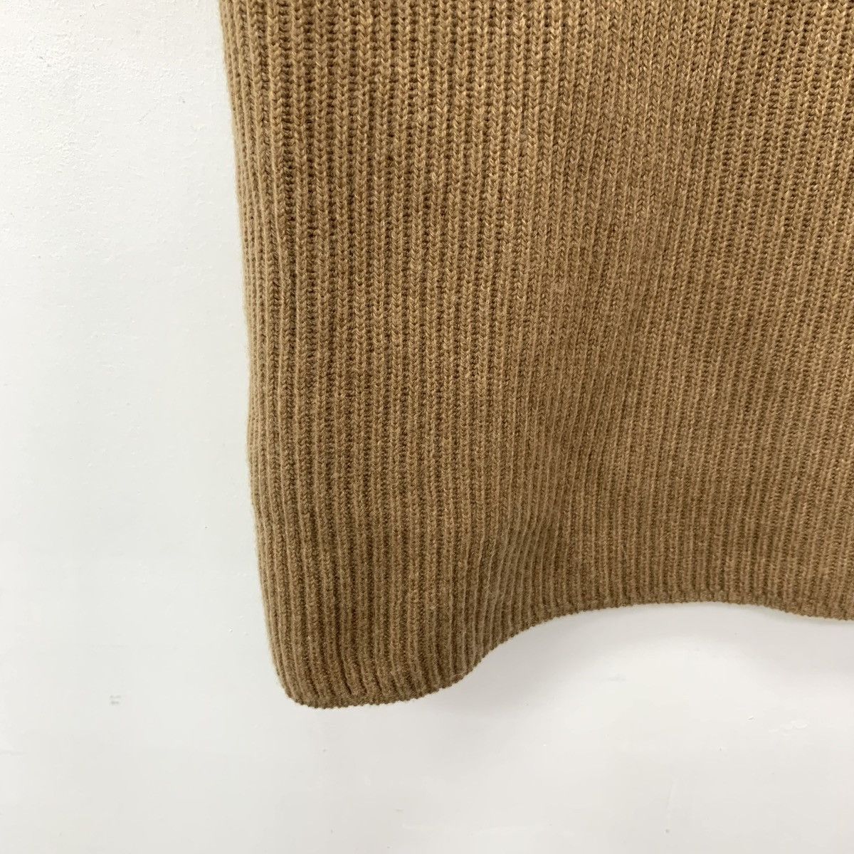 Max Mara Maxmara Dark Brown Wool Lapel Long Sleeve Knit Dress K26WX Size S / US 4 / IT 40 - 3 Thumbnail