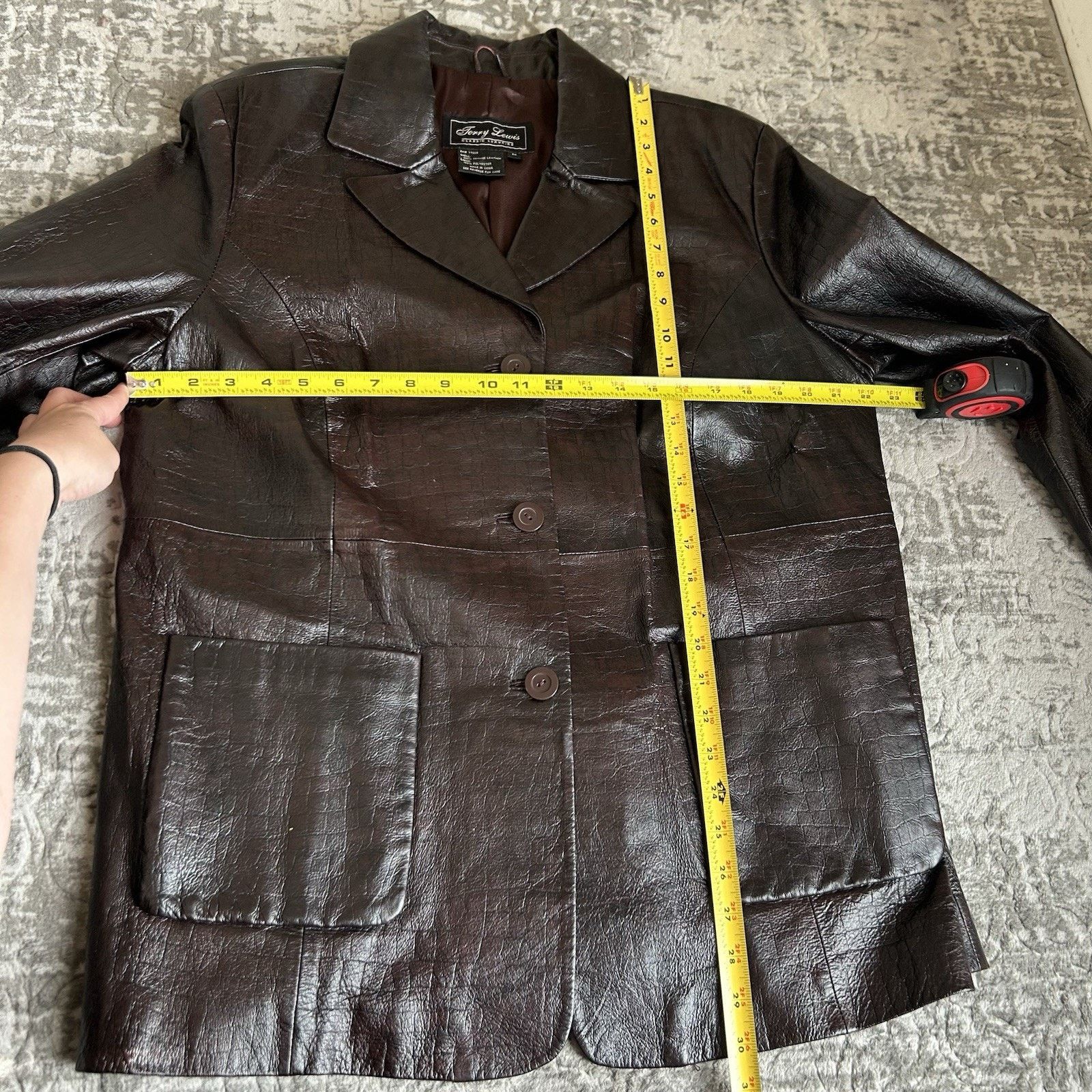 Other Vintage Terry Lewis Brown Leather Button Down Jacket Size 1X Size XL / US 12-14 / IT 48-50 - 12 Thumbnail