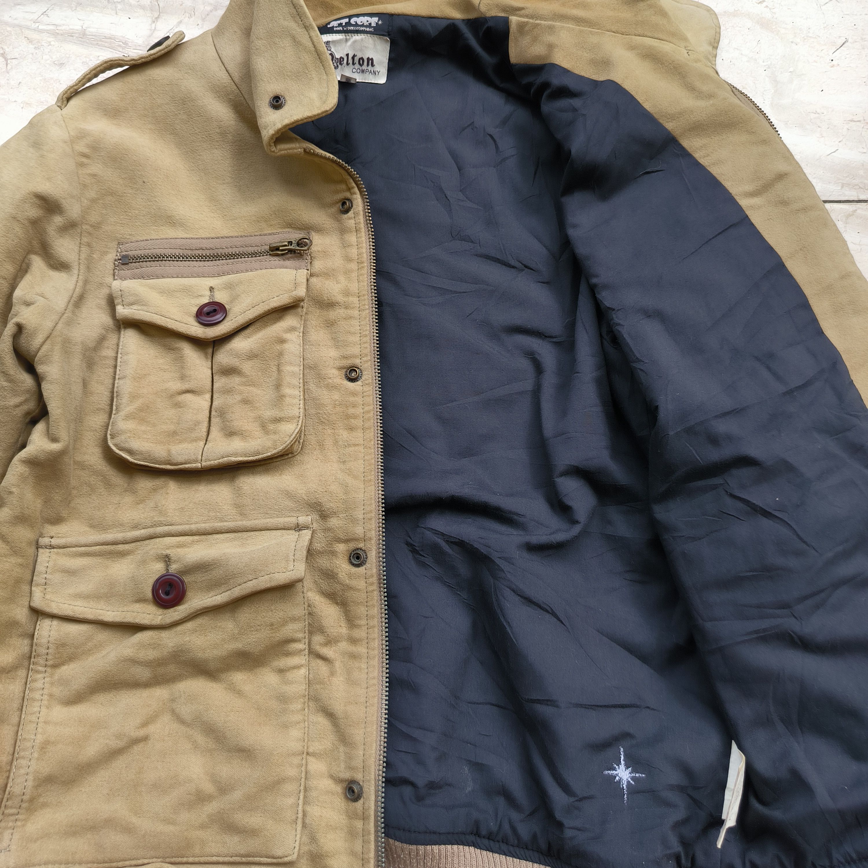 Vintage Vintage 1990s Melton Cargo Suede Jacket Size US M / EU 48-50 / 2 - 5 Thumbnail
