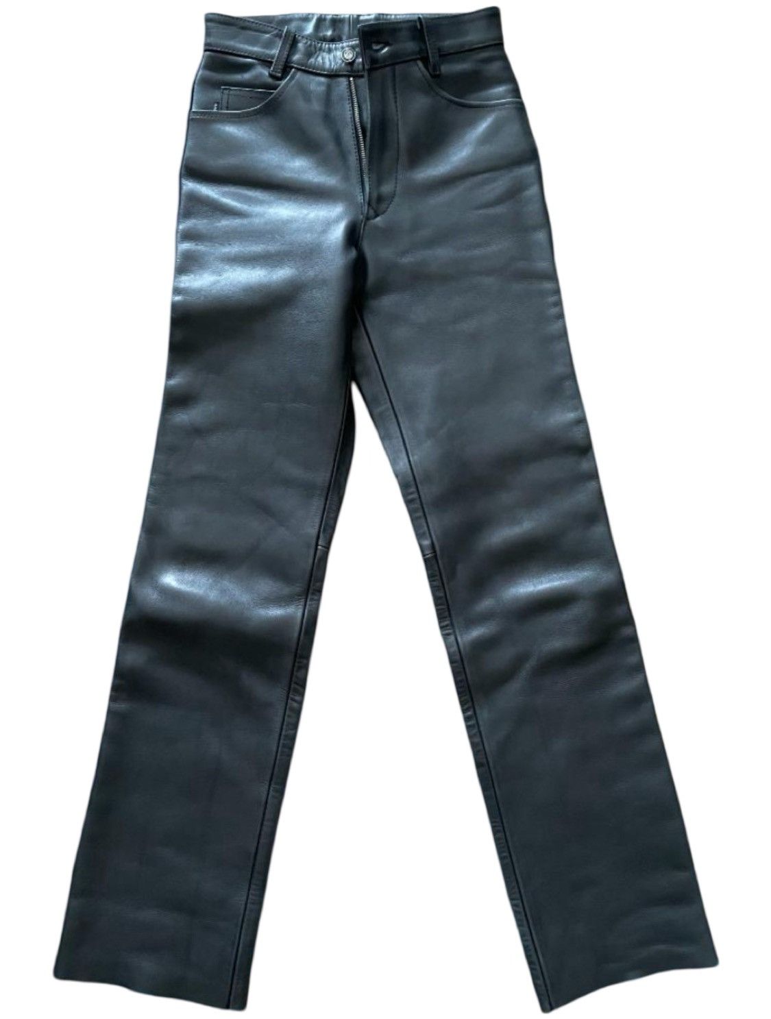 image of Kadoya Biker Leather Pants W29 in Black, Men's