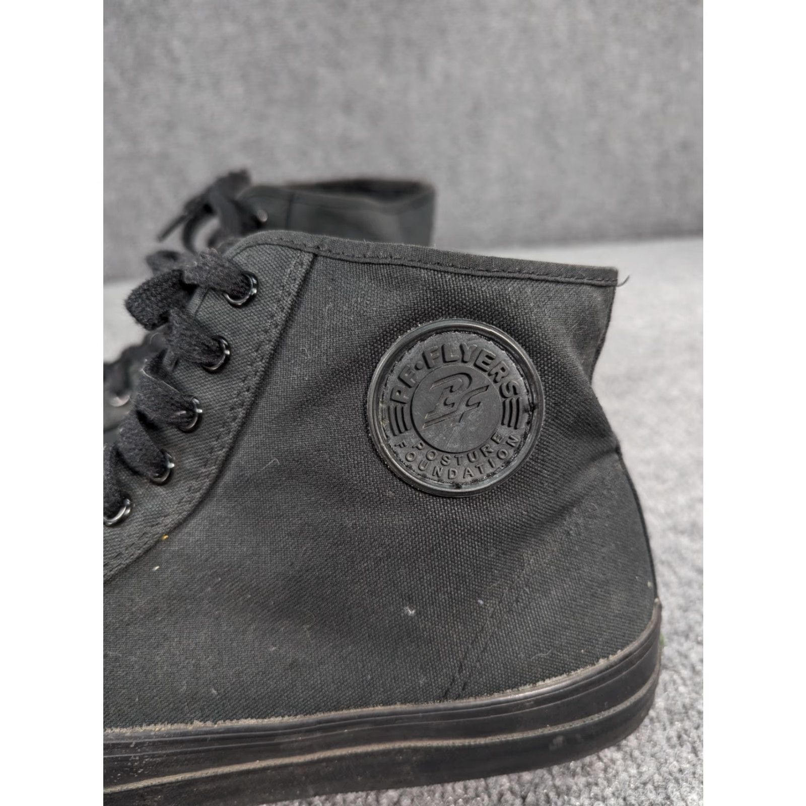Vintage PF Flyers Mens 13 Black High Top Sneakers Shoes Casual Sneaker Canvas Size US L / EU 52-54 / 3 - 2 Thumbnail