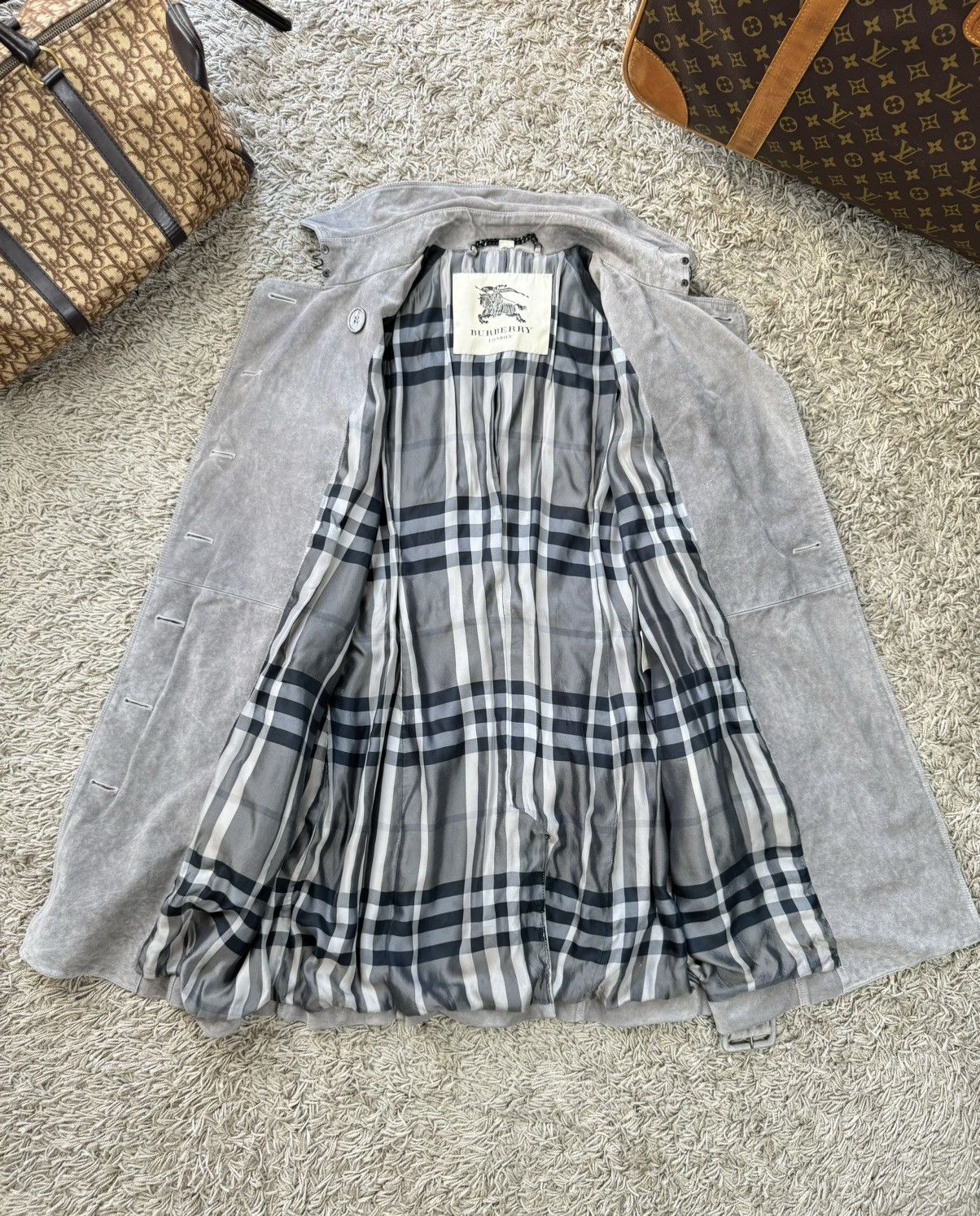 Burberry Leather trench coat Burberry original luxury streetwear item Size S / US 4 / IT 40 - 3 Thumbnail