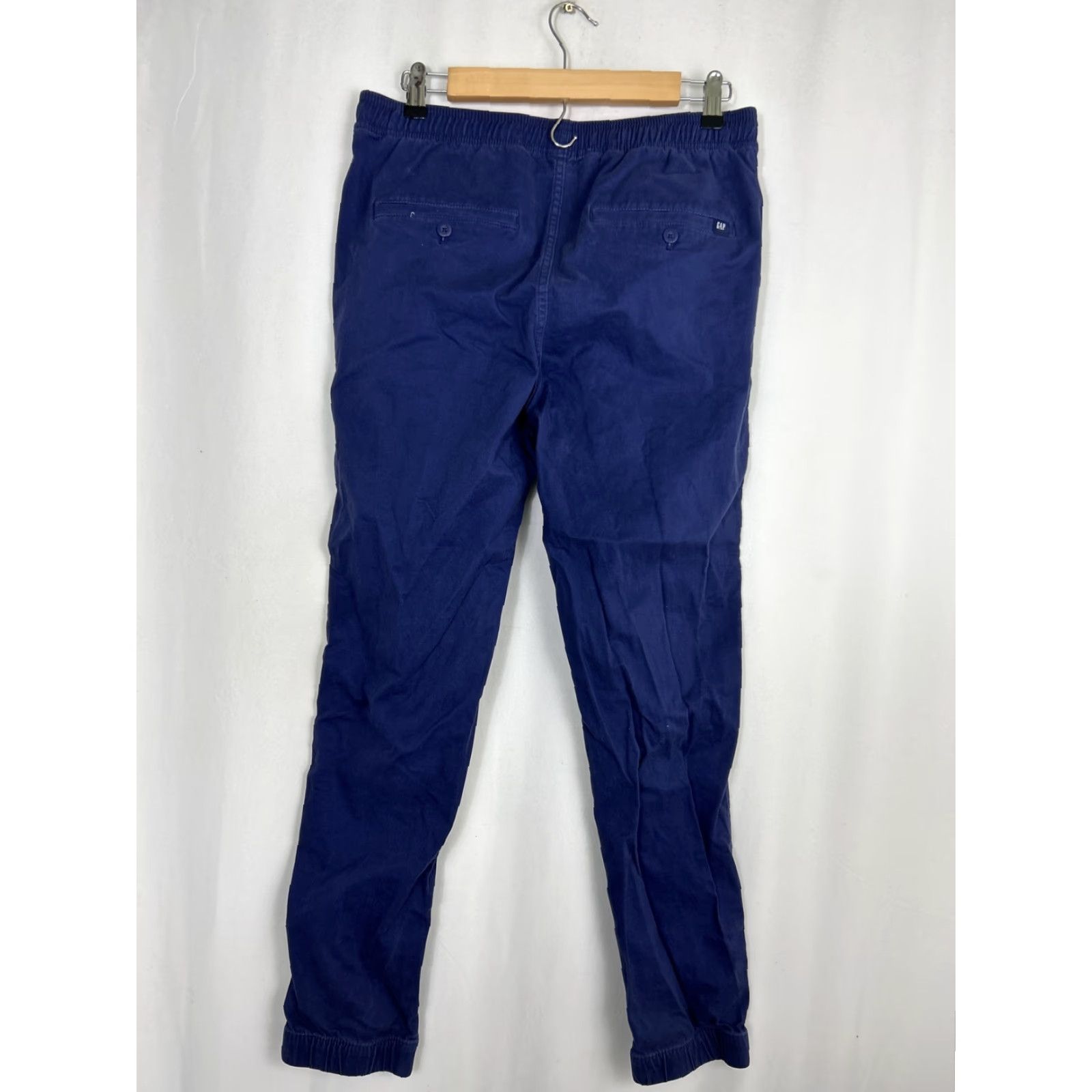 Gap Gap Mens Small Cotton Spandex Navy Blue Joggers Ankle Drawstring 28in Inseam Pants Size US 29 - 6 Thumbnail