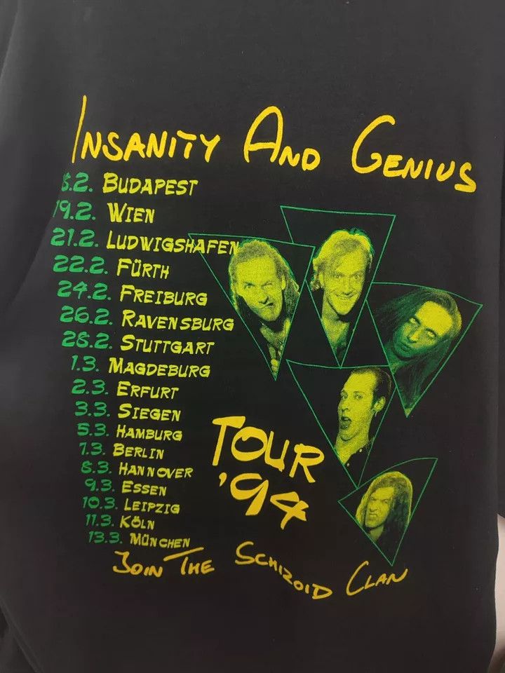 Vintage Rare Vintage Gamma Ray — Insanity and Genius 1994 Tour ROCK Size US XL / EU 56 / 4 - 21 Thumbnail