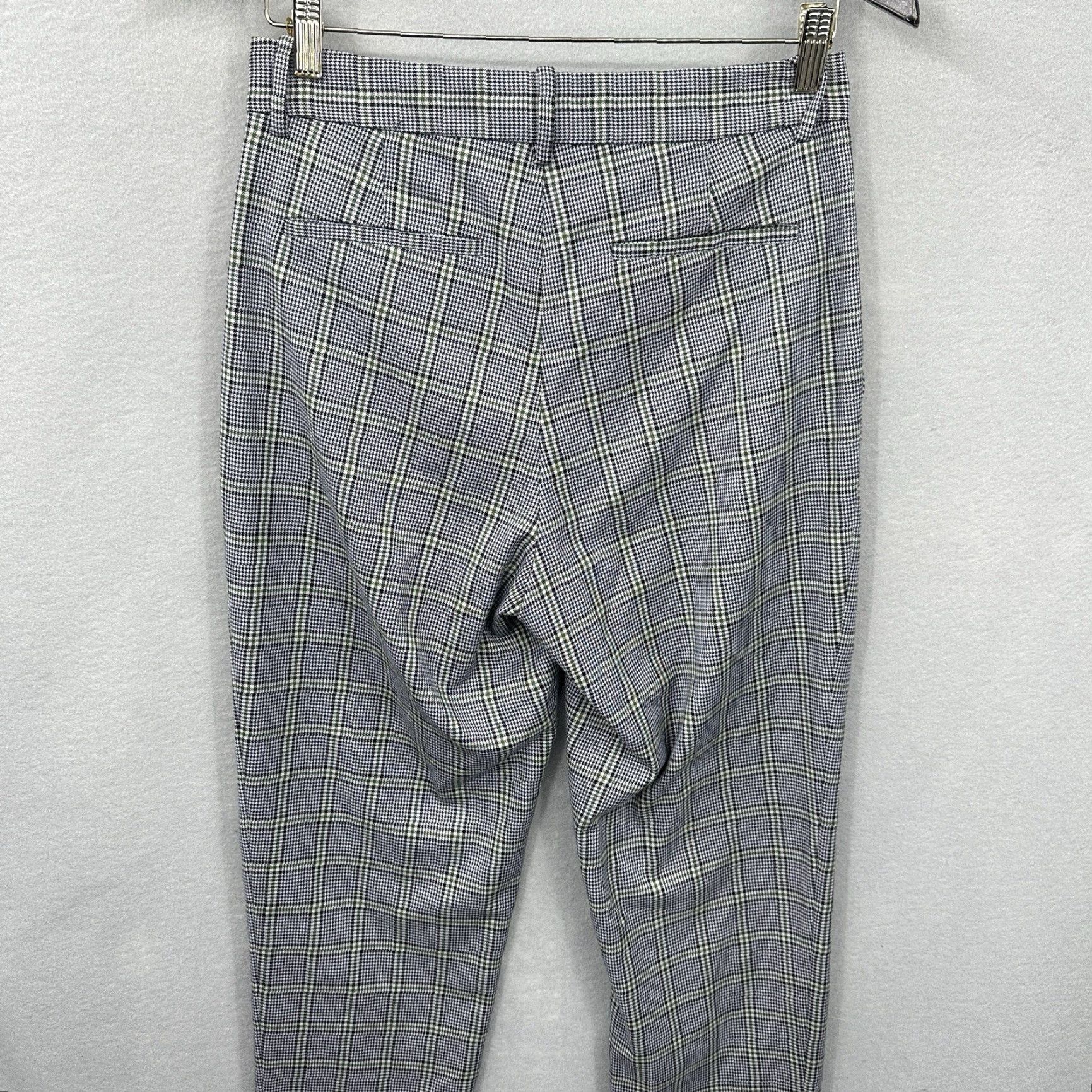 6397 6397 Pants Trousers Womens 4 Plaid Ankle Taper Brown Houndstooth Wool 96% Elastane 4% Slim Front Regular Homespun 80s 90s Hipster Women Size 27" / US 4 / IT 40 - 4 Thumbnail