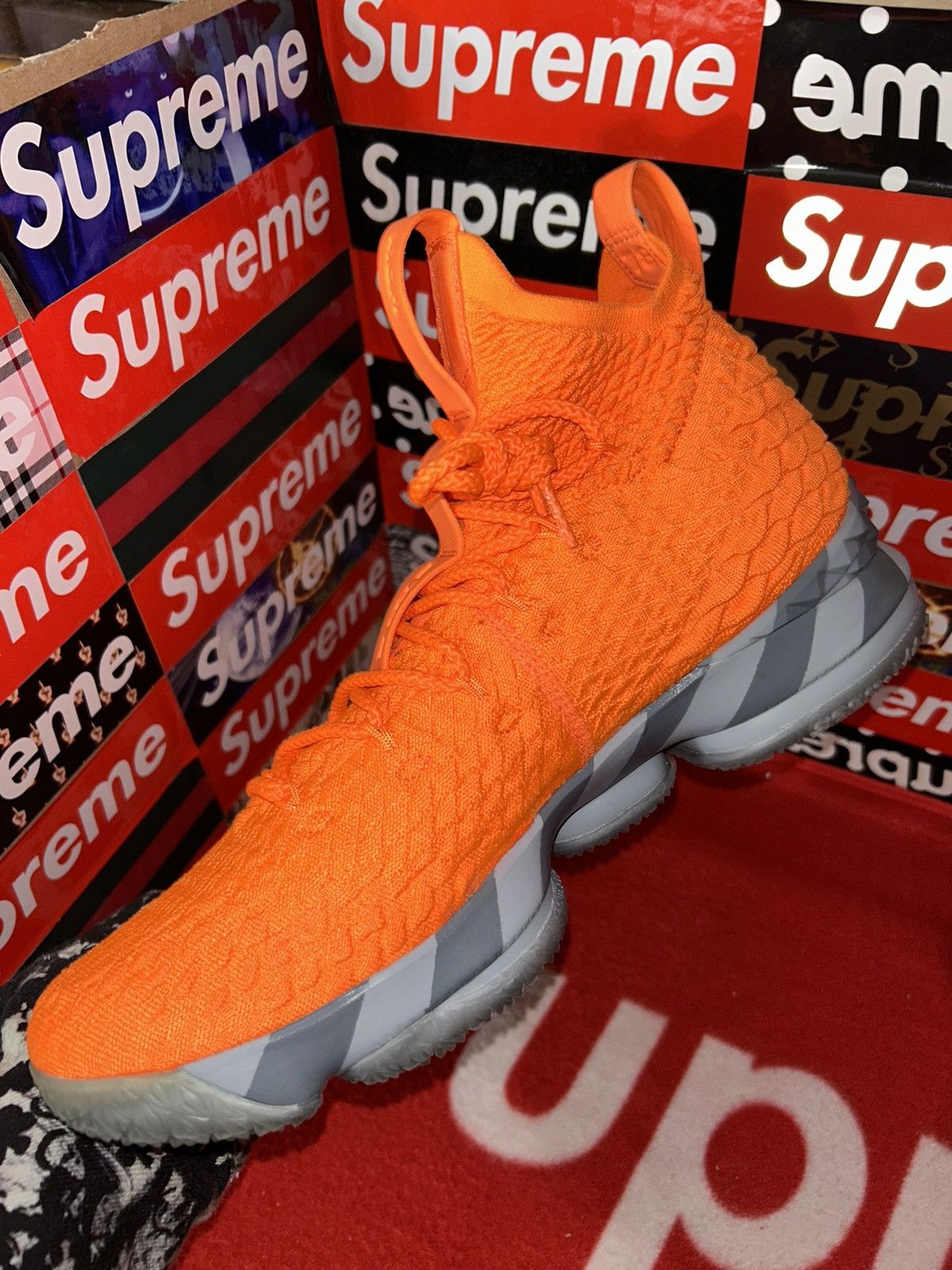 Nike Nike Lebron 15 Orange Box PE AR5125-800 size 12 NEW WITH BOX Size US 12 / EU 45 - 7 Thumbnail