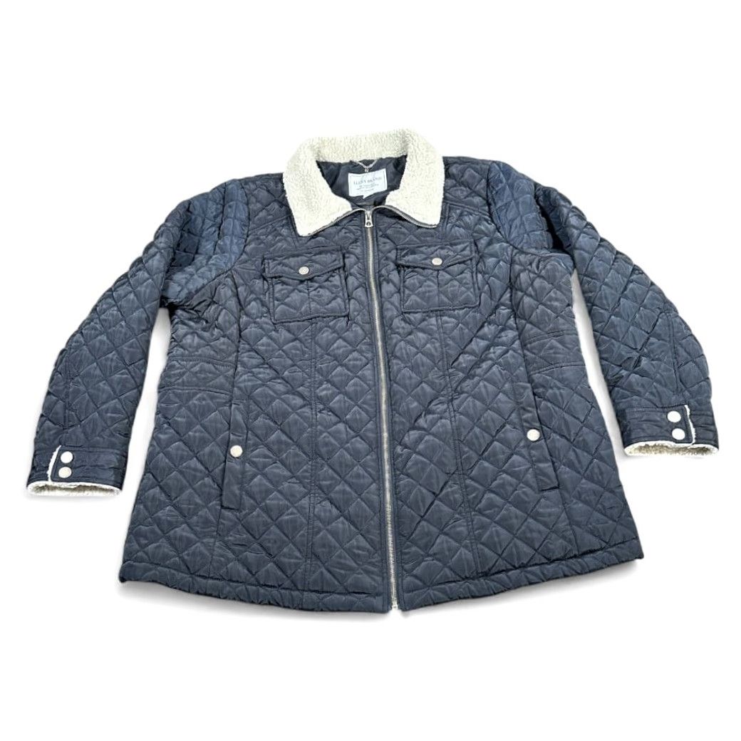 Lucky Brand Lucky Brand Jacket Womens 2XL Blue Quilted Sherpa Zip Insulated Lining Pockets Size XXL / US 16-18 / IT 52-54 - 2 Thumbnail