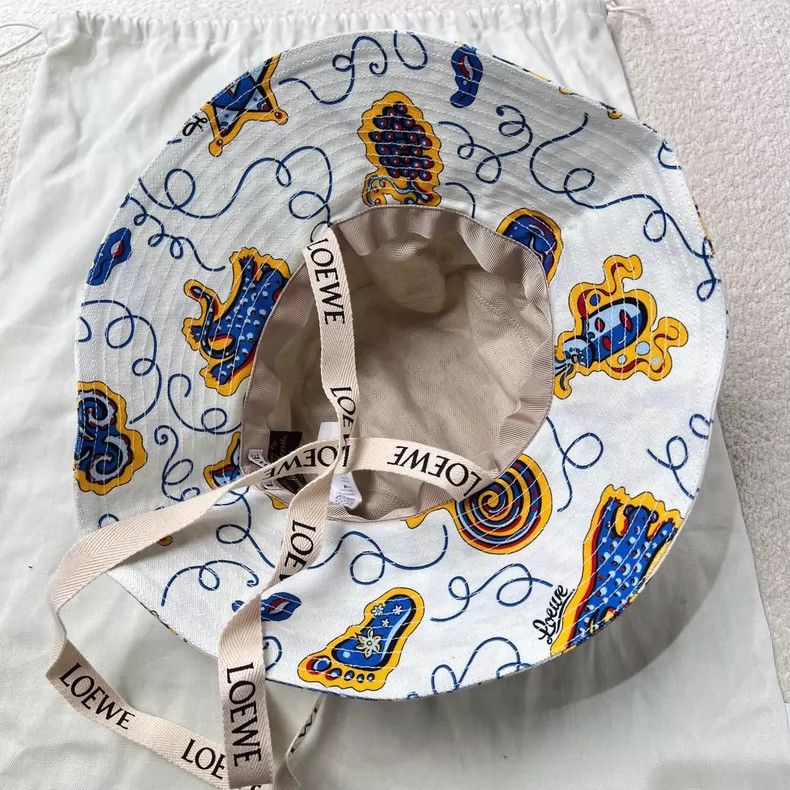 Loewe loewe Leather tag letter graffiti bucket hat 2505-Nextarrow Size ONE SIZE - 6 Thumbnail