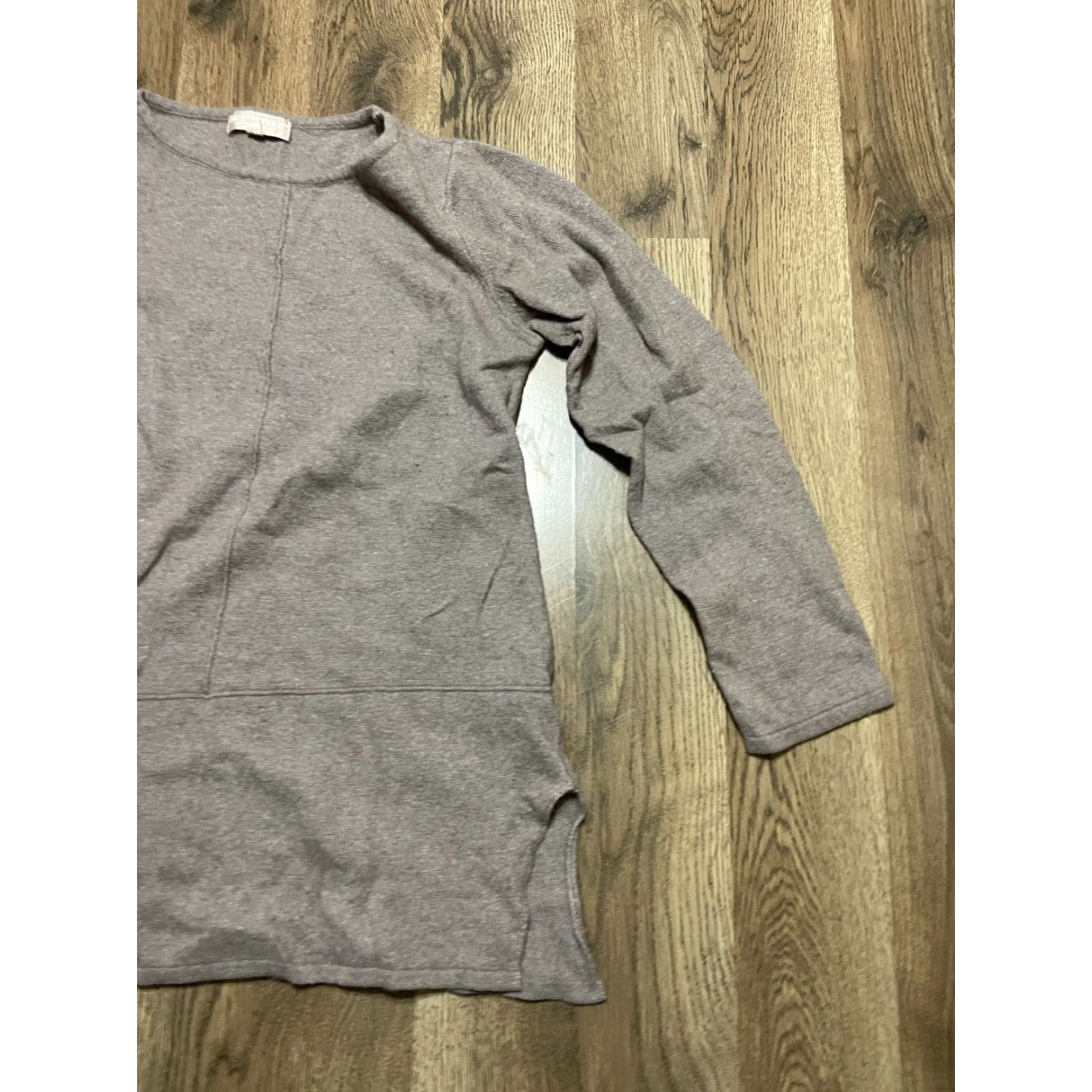 Vintage Benedetta B Women's Shirt, Long Sleeve, Crew Neck, Brown, Size L, Regular, Basic Modern T-Shirt, Casual, Fall Spring Summer, Womens Size L / US 10 / IT 46 - 4 Thumbnail