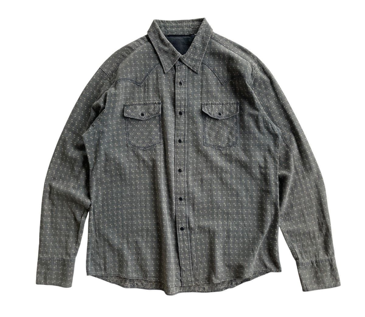 Japanese Brand Sraive Sashiko Style Western Shirt Size US L / EU 52-54 / 3 - 2 Thumbnail