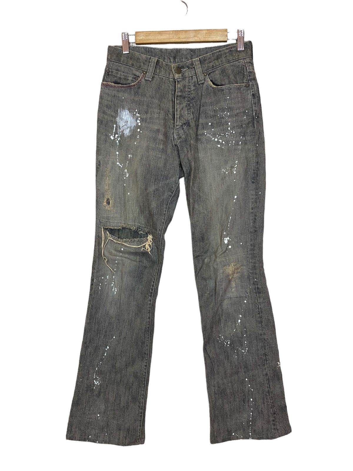 Tornado Mart Vintage tornado mart flared denim split colour distressed Size US 30 / EU 46 - 1 Thumbnail