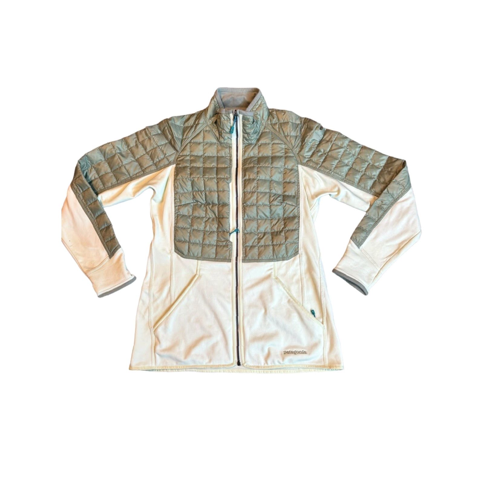Patagonia Patagonia Worn Wear Women's Hybrid Down Jacket Polartec Green Size Large Verdigris Size L / US 10 / IT 46 - 2 Thumbnail