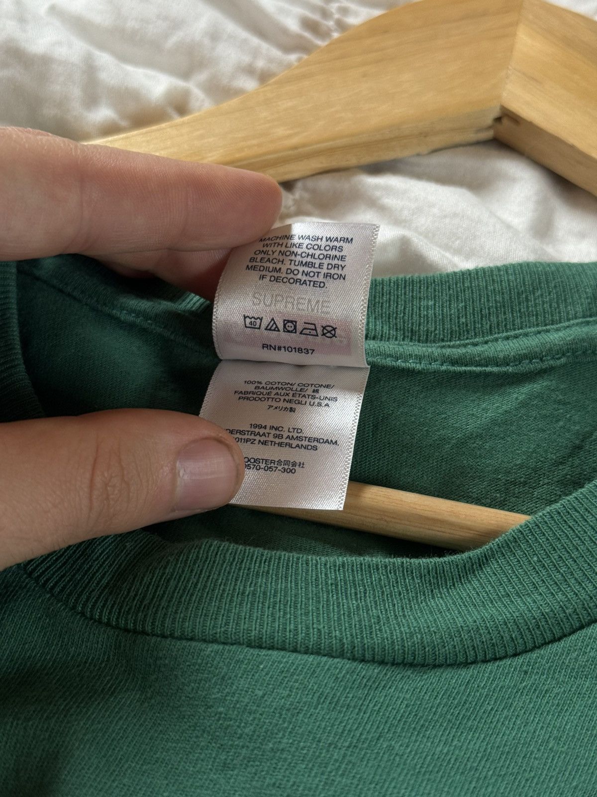 Supreme 2020 Supreme Payment tee green Size US L / EU 52-54 / 3 - 9 Thumbnail