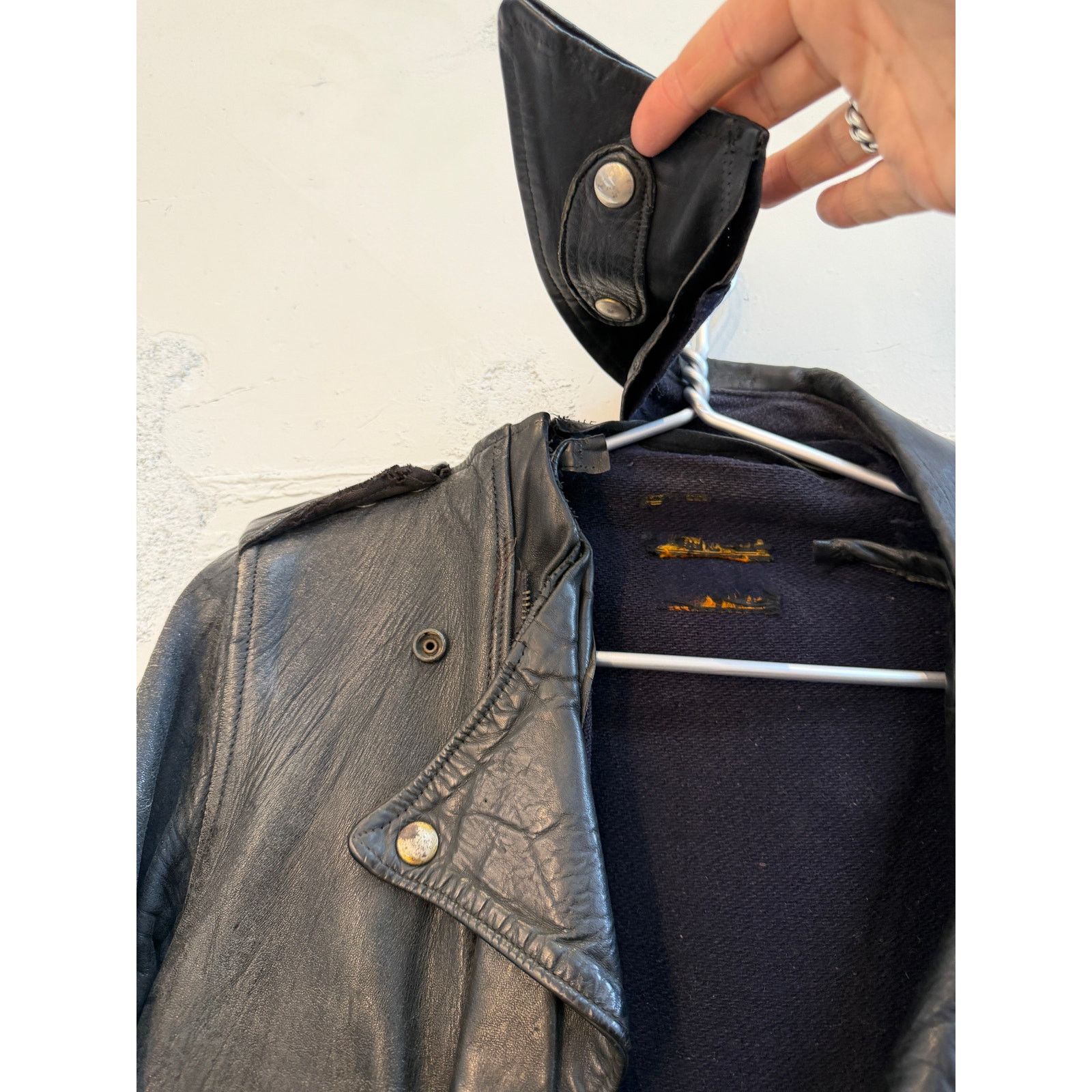Vintage Vintage Wrecked 60's Leather Moto Biker Jacket Size US S / EU 44-46 / 1 - 3 Thumbnail