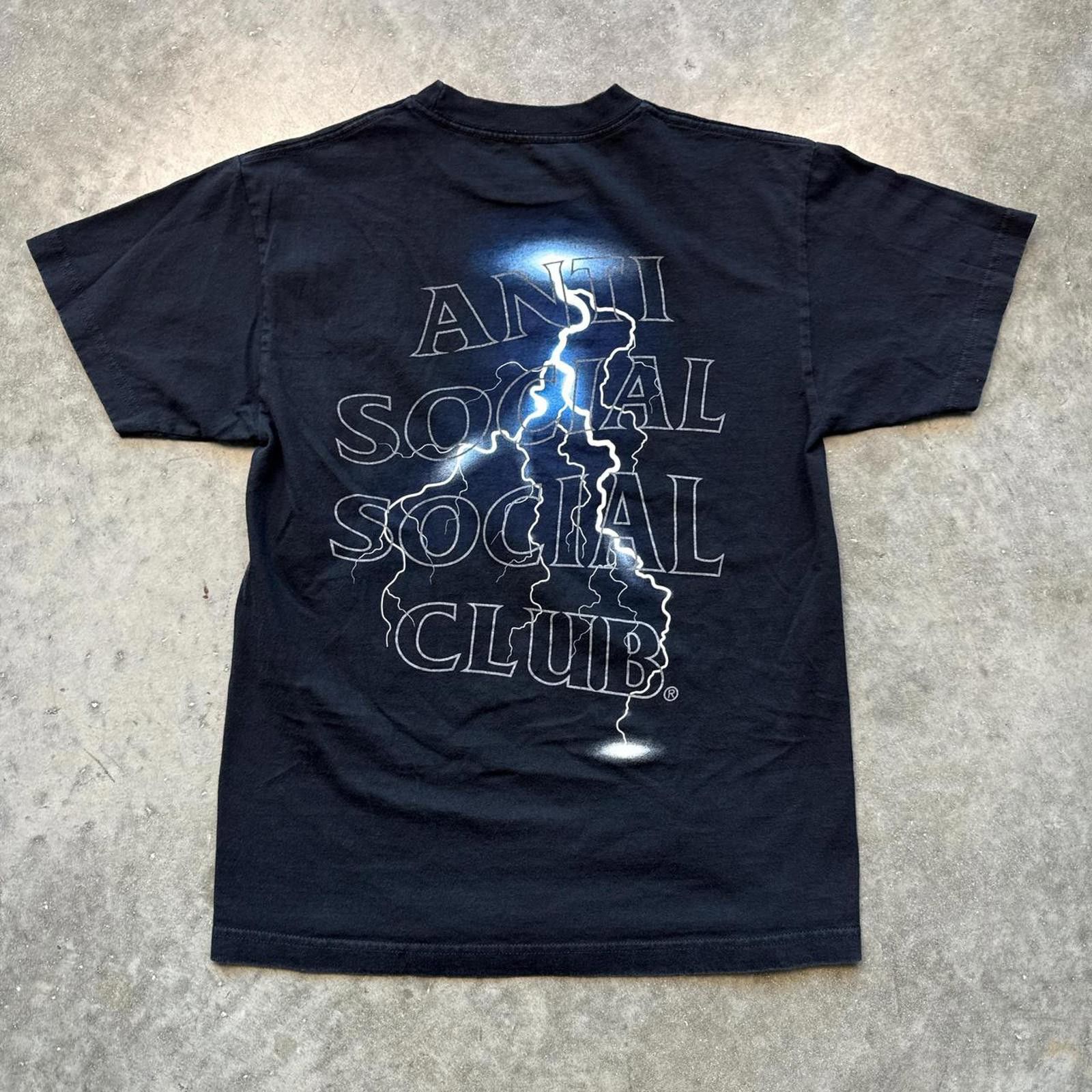 Anti Social Social Club Anti Social Social Club Blue Lightning Bolt Thunder T-Shirt Size US M / EU 48-50 / 2 - 2 Thumbnail