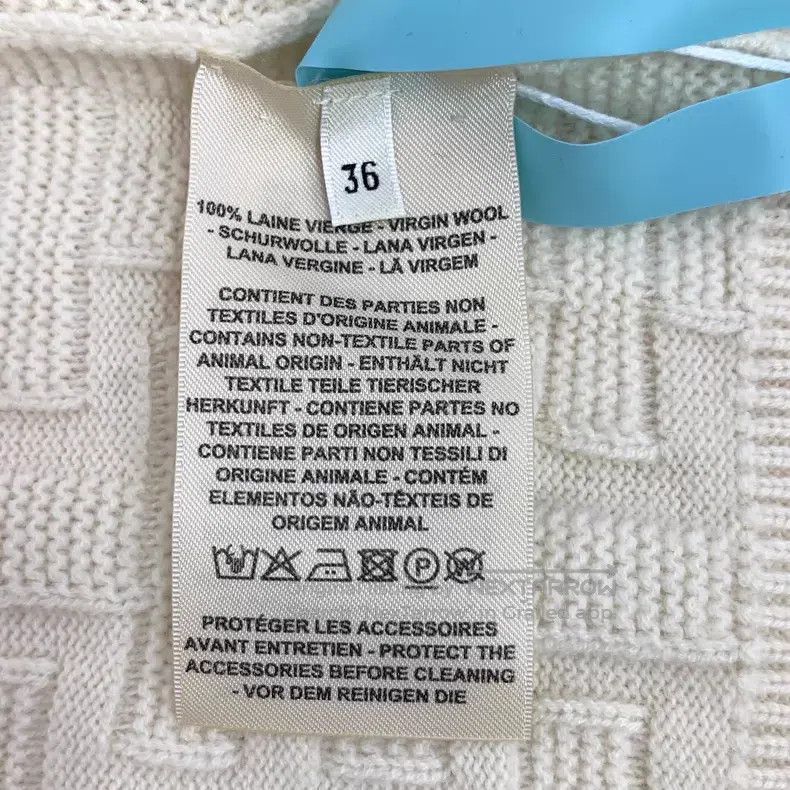Hermes Hermes Beige textured knit mohair V-neck single-breasted l Size XS / US 0-2 / IT 36-38 - 6 Thumbnail