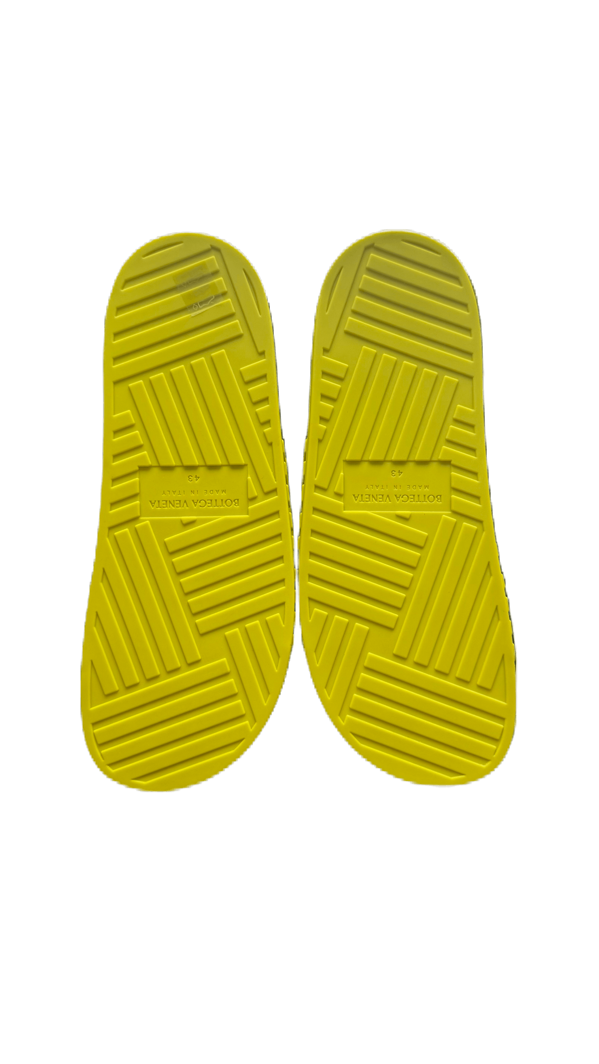 Bottega Veneta Bottega Checked Pool Side Sandals In Lemon Yellow Rubber Size US 10 / EU 43 - 2 Thumbnail