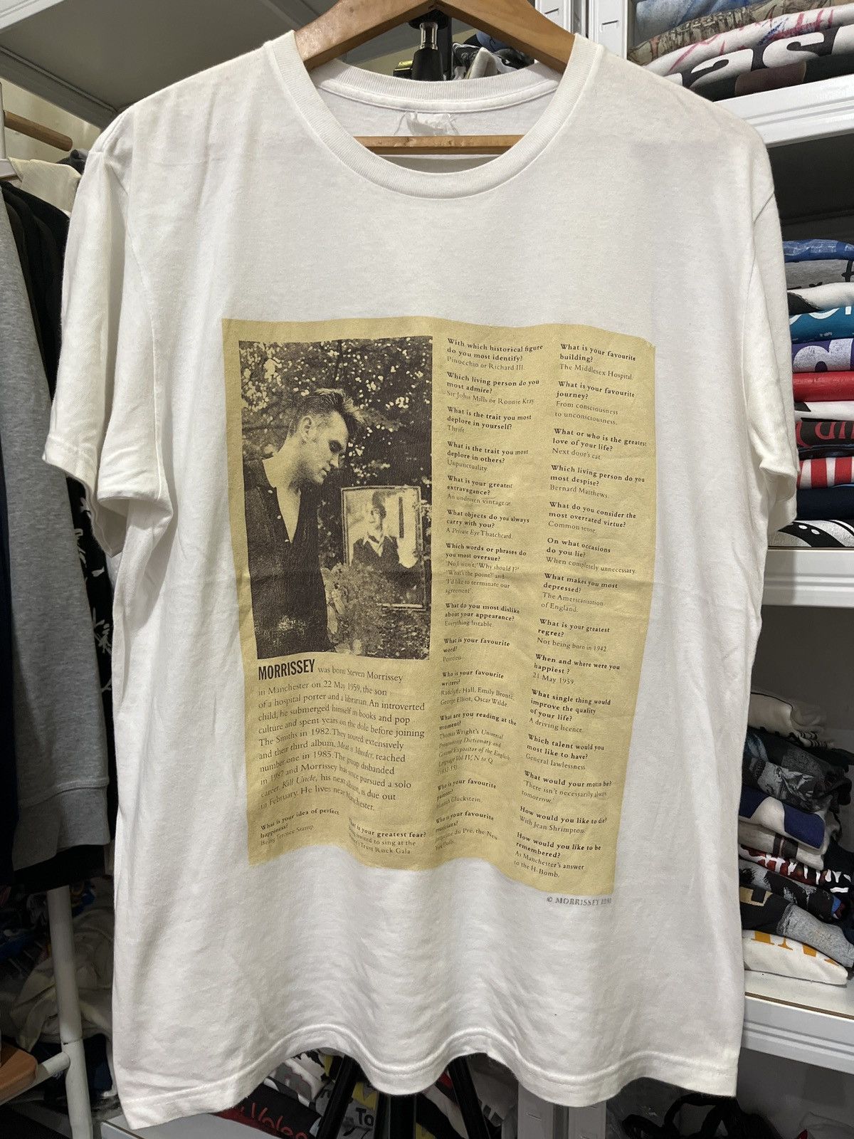 Band Tees × Vintage Vintage Morrissey autobiography Kill Uncle Tour T-Shirt 1991 Size US L / EU 52-54 / 3 - 1 Thumbnail