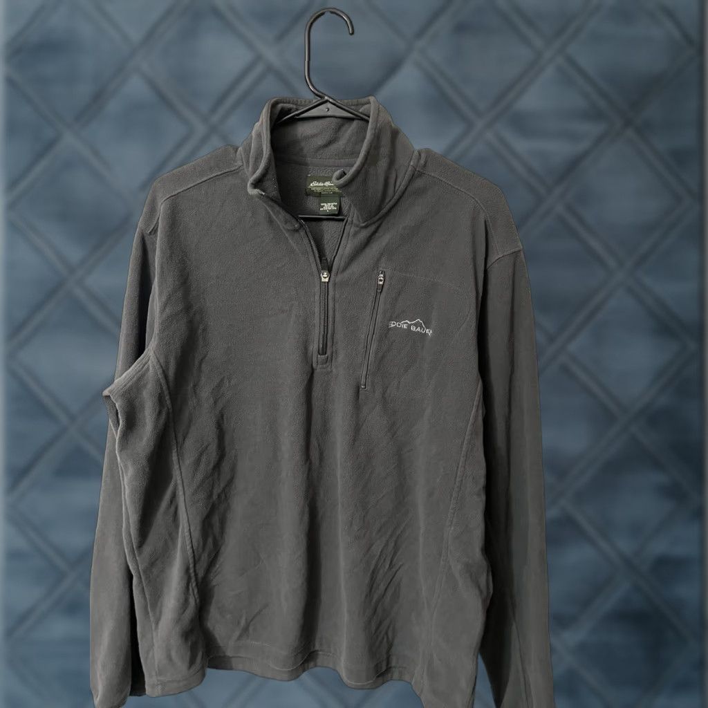 Eddie Bauer VINTAGE Mens Eddie Bauer Outdoors Gray Zip Neck Fleece Camp Sweater Size Large Size US L / EU 52-54 / 3 - 1 Thumbnail