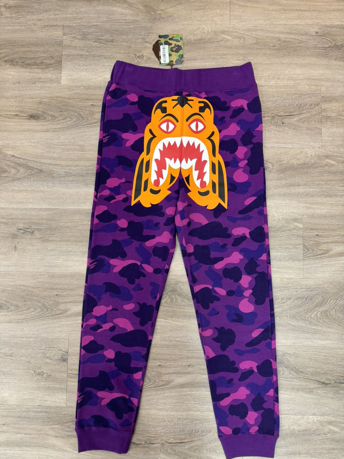 Bape Purple Camo Tiger Sweatpants M