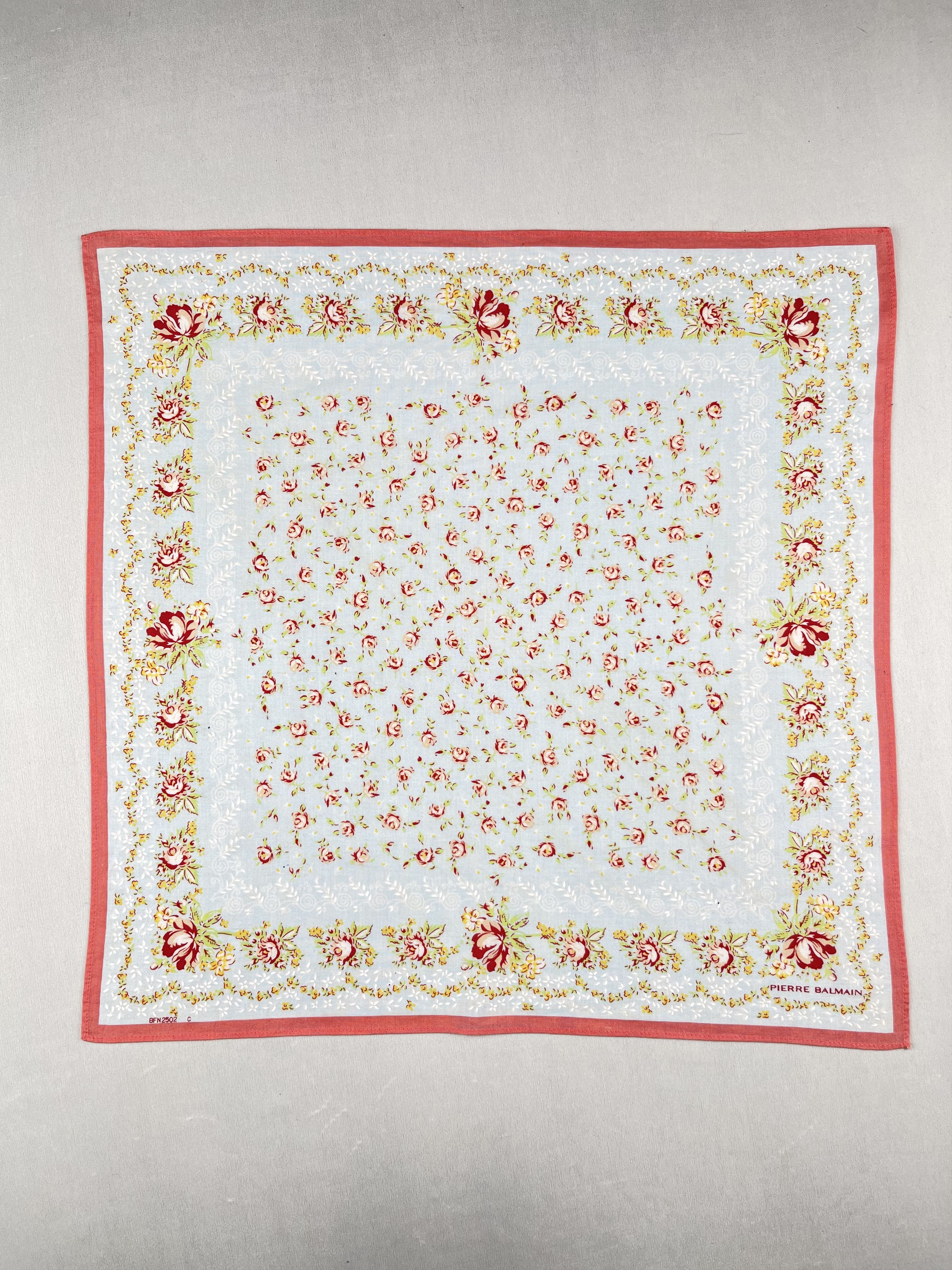 Pierre Balmain Vtg Pierre Balmain Handkerchief Pocket Square Bandana HM0051 Size ONE SIZE - 1 Thumbnail