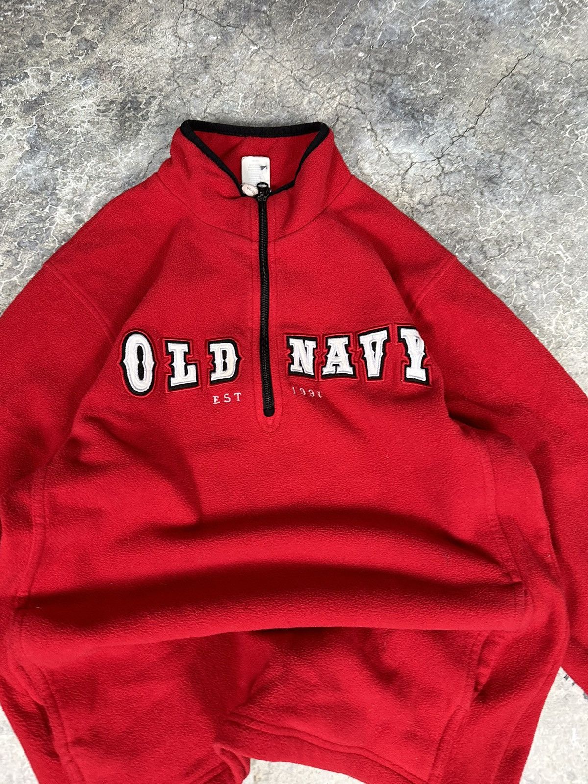 Old Navy × Vintage Vintage Old Navy Fleece Quarterzip pullover Size US M / EU 48-50 / 2 - 4 Thumbnail