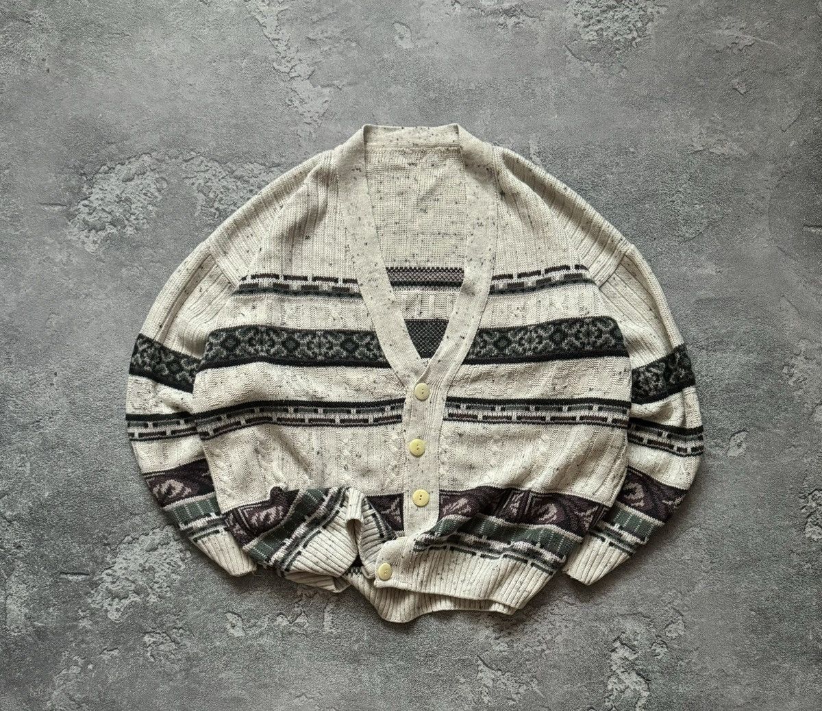 Japanese Brand × Vintage Coogi style Carlo colucci vintage cardigan knitwear sweater Size US XL / EU 56 / 4 - 1 Thumbnail