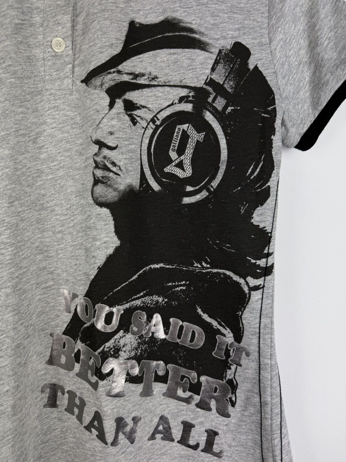 John Galliano Galliano Newspaper You Said It Better Than All Polo T Shirt Size S / US 4 / IT 40 - 8 Thumbnail