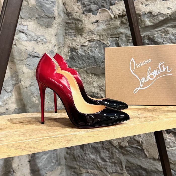 Christian Louboutin, Hot Chick 100 patent degrade pumps