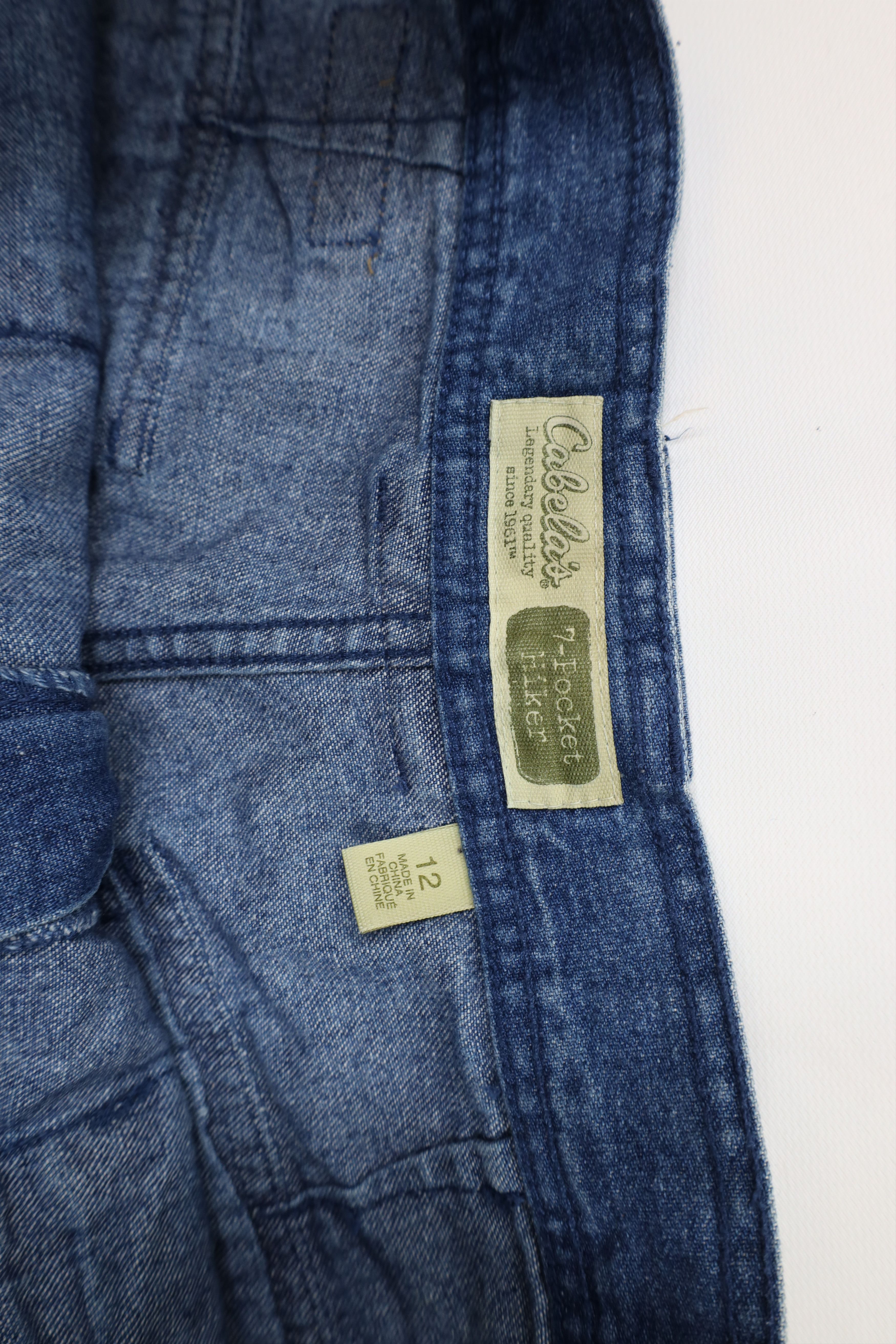Cabelas × Vintage Vintage Cabelas Fit 7 Pocket Denim Jean Cargo Shorts Blue Size 34" / US 12 / IT 48 - 7 Thumbnail