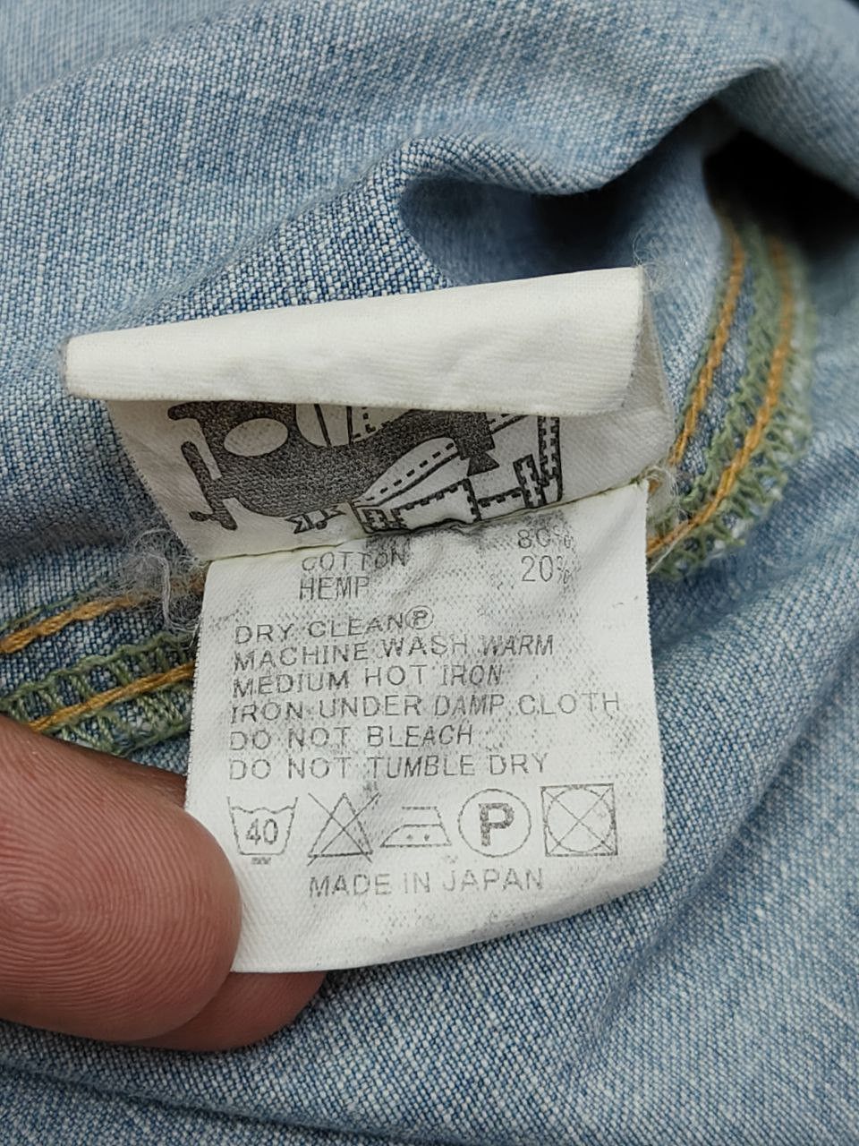 Japanese Brand Japanese Go Hemp Denim Shirt Size US M / EU 48-50 / 2 - 7 Thumbnail