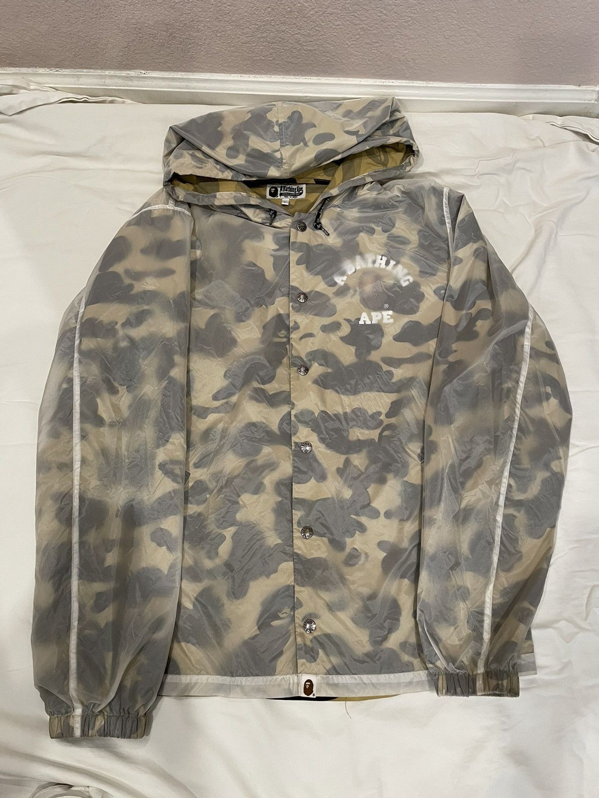 Bape clear hoodie jacket sale