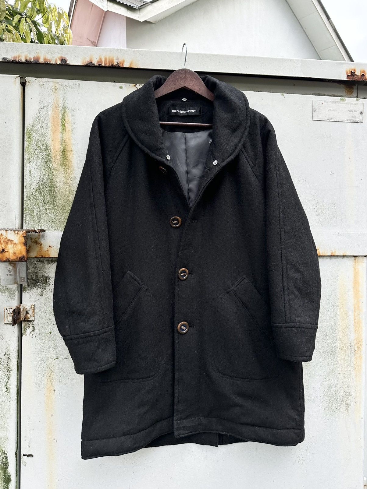 mercibeaucoup 👹Mercibeaucoup Double Breasted Wool Trench Coat Size US L / EU 52-54 / 3 - 3 Thumbnail