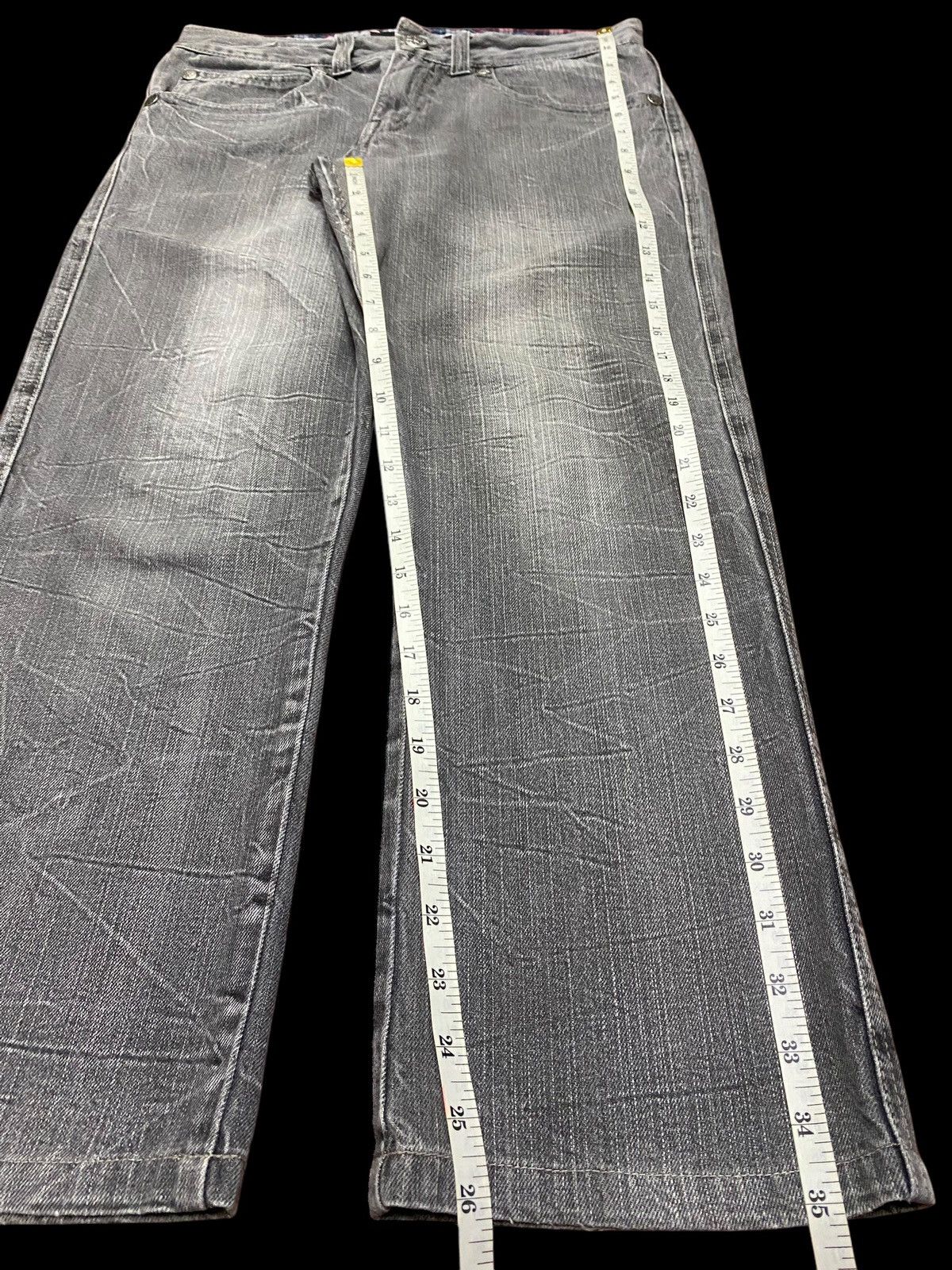 Japanese Brand Vintage Japan Brand Dominate Skull Bones Faded Loose Jeans Size US 32 / EU 48 - 15 Thumbnail