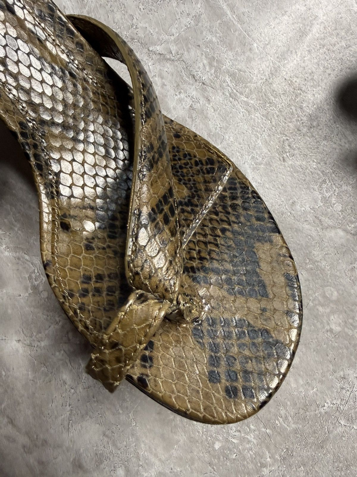 Bottega Veneta Bottega Python Printed Calf Leather Spiral Sandals Size US 6 / IT 36 - 7 Thumbnail