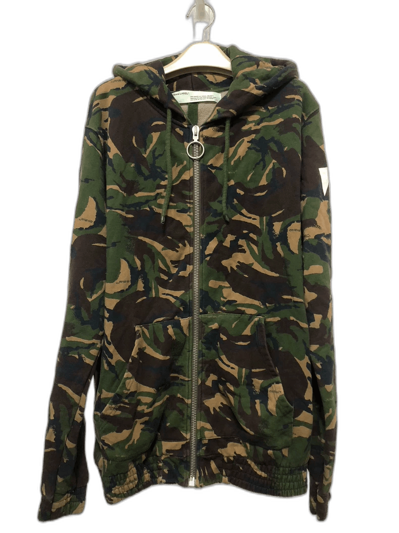 Off-White Off-White Camouflage Zip-Up Hoodie Sweatshirt Size US M / EU 48-50 / 2 - 1 Thumbnail