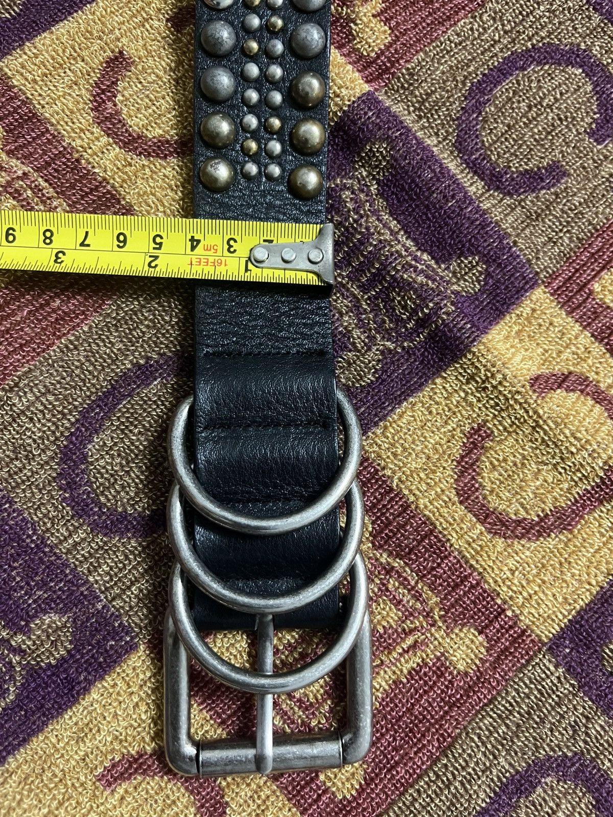 Handmade Studded Belt Fully Leather Inpired BB.Simon Size 34 - 6 Thumbnail