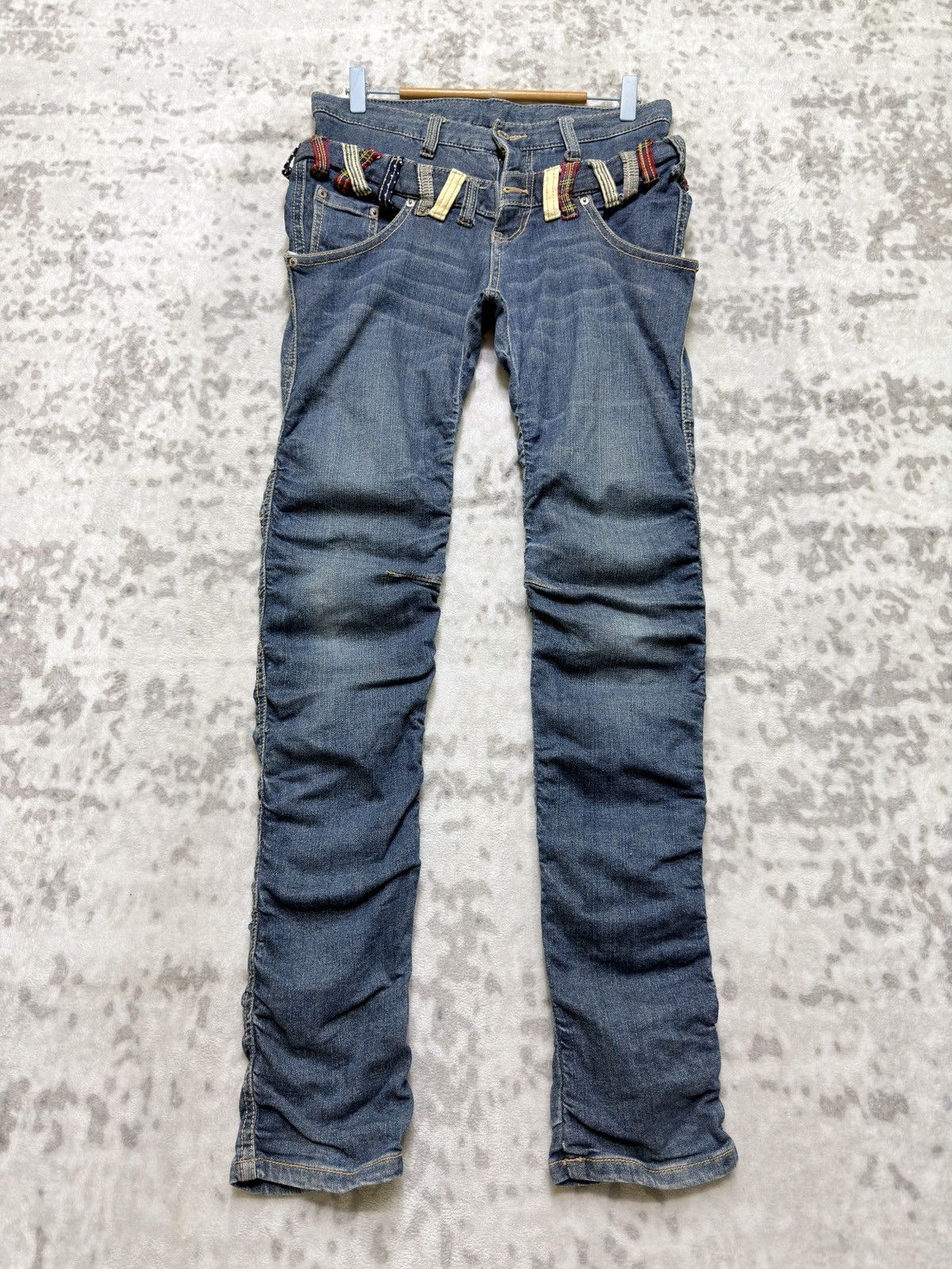 Hysteric Glamour Vintage Y2K Double Waist Punk Grunge Slim Fit Stacked Denim Size US 30 / EU 46 - 1 Thumbnail