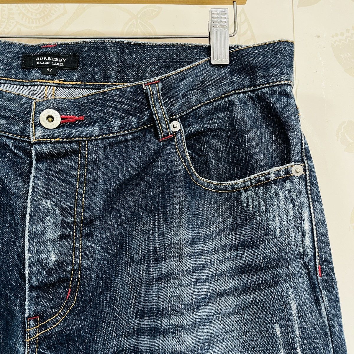 Black Label × Burberry × Vintage Burberry Black Label Distressed Denim Jeans Size US 34 / EU 50 - 6 Thumbnail
