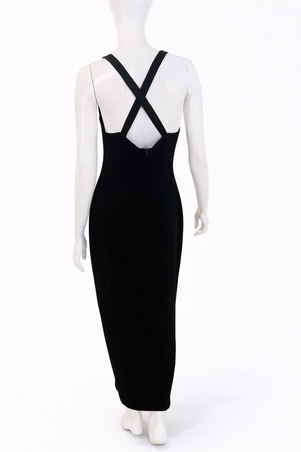 Other Impression - Vintage French Designer Evening Maxi Dress Size L / US 10 / IT 46 - 6 Thumbnail