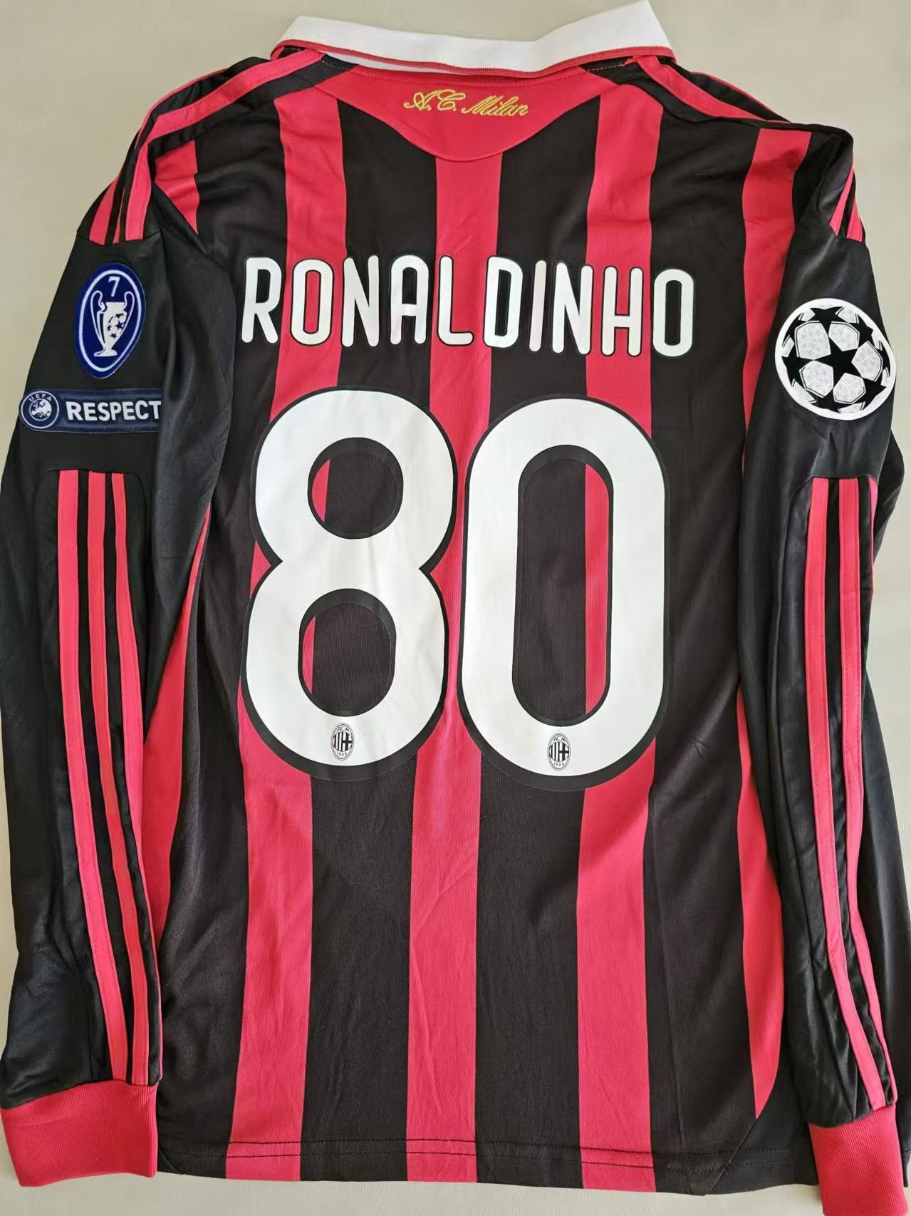 2009 2010 AC Milan #80 Ronaldinho Jersey