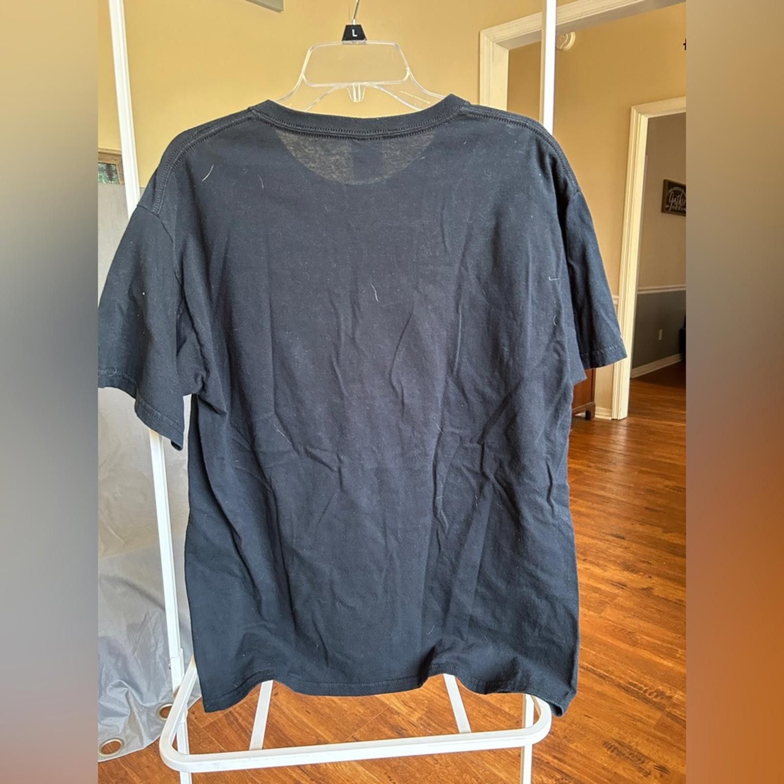 Gildan Gildan Black Heavy Cotton Tee with Blue & Red Label Size US L / EU 52-54 / 3 - 2 Thumbnail